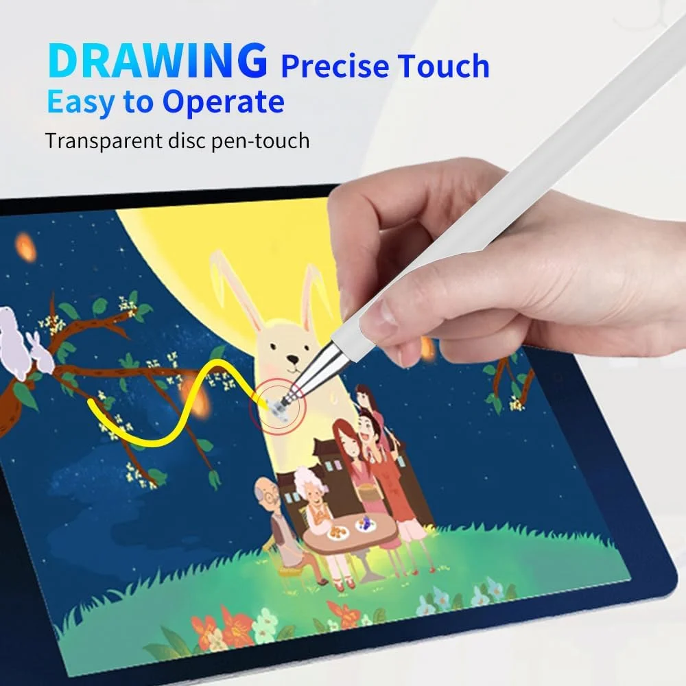 قلم لمسی یونیورسال برای آیپد و اندروید - قلم لمسی سازگار با دستگاه های iOS و اندروید - دارای نوک خازنی و درپوش مغناطیسی برای تمام دستگاه های دارای صفحه لمسی، آیپد، آیفون، موبایل و تبلت قلم لمسی یونیورسال برای آیپد و اندروید - قلم لمسی سازگار با دستگاه های iOS و اندروید - دارای نوک خازنی و درپوش مغناطیسی برای تمام دستگاه های دارای صفحه لمسی، آیپد، آیفون، موبایل و تبلت