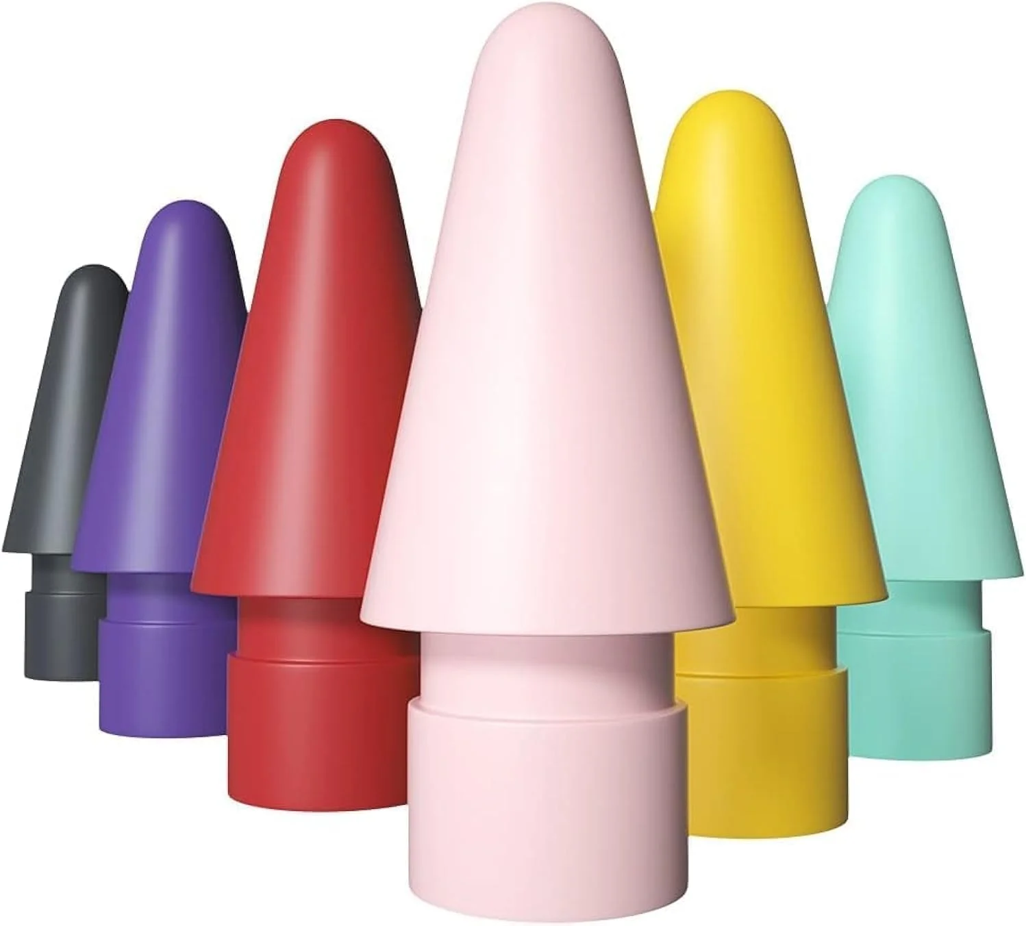 ۶ عدد نوک جایگزین برای قلم اپل نسل ۱ و نسل ۲ آیپد پرو، ۶ رنگ نوک قلم آیپد با محفظه ۶ عدد نوک جایگزین برای قلم اپل نسل ۱ و نسل ۲ آیپد پرو، ۶ رنگ نوک قلم آیپد با محفظه