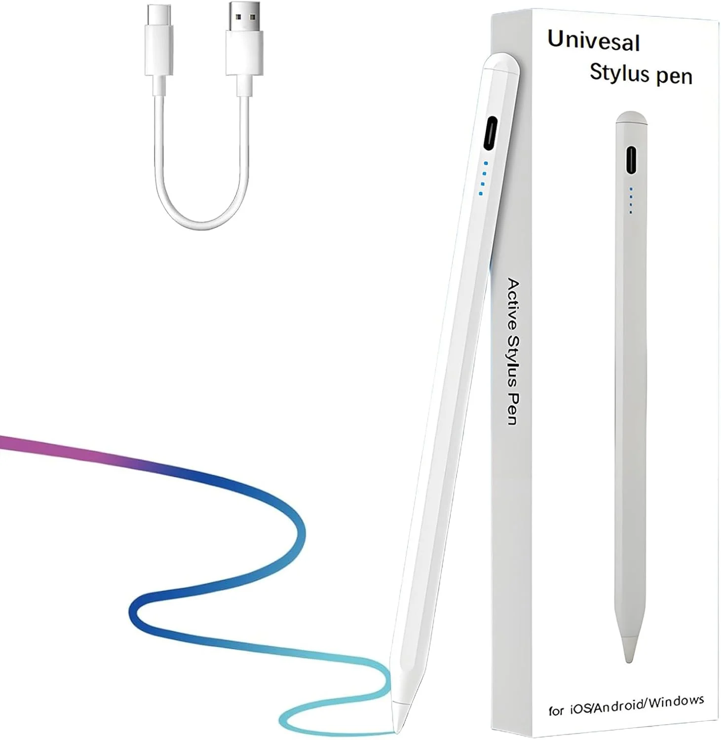 قلم Metapen برای آیپد اپل 2018-2024، حساس به زاویه، جلوگیری از لمس کف دست، شارژ سریعتر، سازگار با تمام دستگاه های دارای صفحه نمایش لمسی خازنی، بدون نیاز به اتصال، روشن کنید و مستقیماً استفاده کنید