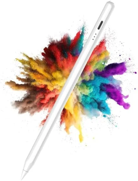 قلم لمسی برای آیپد ۲۰۱۸-۲۰۲۵، شارژ سریع ۱۳ دقیقه‌ای، جلوگیری از لمس ناخواسته کف دست، حساس به زاویه، قلم سازگار با Apple iPad Pro 11"/12.9"/13"، Air 3-5/M2/M3، Mini 5/6، i-Pad 6-11