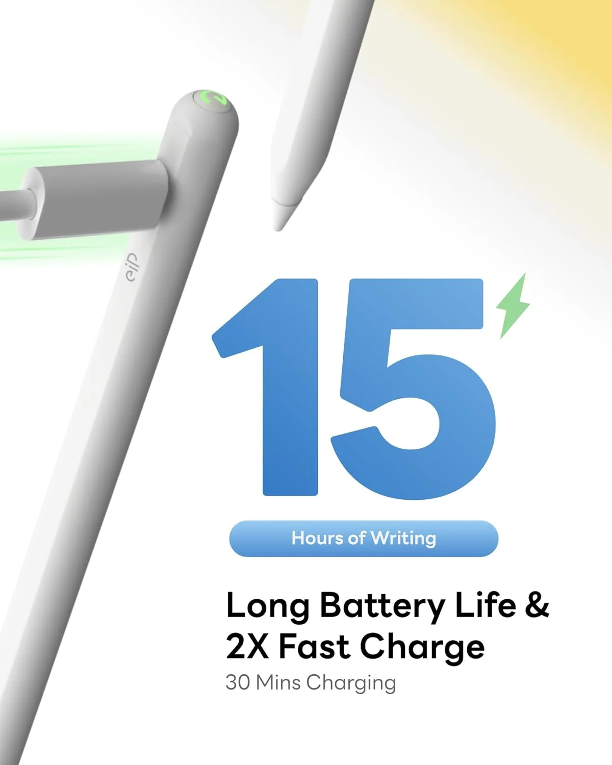 قلم لمسی eiP Pencil 2 برای آیپد 2024-2018، مغناطیسی، دقت 0.1 میلیمتر، نوکهای بادوام 2 برابر، قلم استایلوس با قابلیت رد کف دست برای آیپد نسل 10/9/8/7/6، آیپد پرو 12.9/11/13 اینچ M4، آیپد ایر 3/4/5 M2، آیپد مینی 5/6/7، سفید قلم لمسی eiP Pencil 2 برای آیپد 2024-2018، مغناطیسی، دقت 0.1 میلیمتر، نوکهای بادوام 2 برابر، قلم استایلوس با قابلیت رد کف دست برای آیپد نسل 10/9/8/7/6، آیپد پرو 12.9/11/13 اینچ M4، آیپد ایر 3/4/5 M2، آیپد مینی 5/6/7، سفید