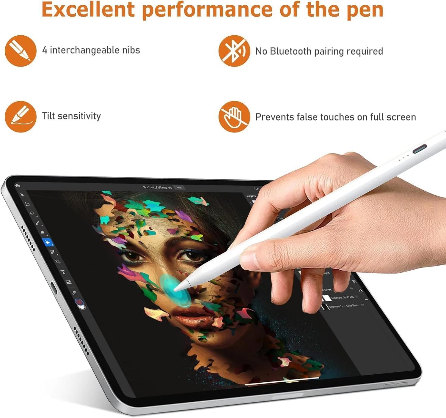 قلم لمسی برای آیپد ۲۰۱۸-۲۰۲۴، شارژ کامل در ۱۳ دقیقه، سازگار با بخشی از آیپد/پرو/ایر/مینی، جلوگیری از لمس ناخواسته کف دست، حساسیت به زاویه، حساسیت و دقت بالا، مغناطیسی قلم لمسی برای آیپد ۲۰۱۸-۲۰۲۴، شارژ کامل در ۱۳ دقیقه، سازگار با بخشی از آیپد/پرو/ایر/مینی، جلوگیری از لمس ناخواسته کف دست، حساسیت به زاویه، حساسیت و دقت بالا، مغناطیسی