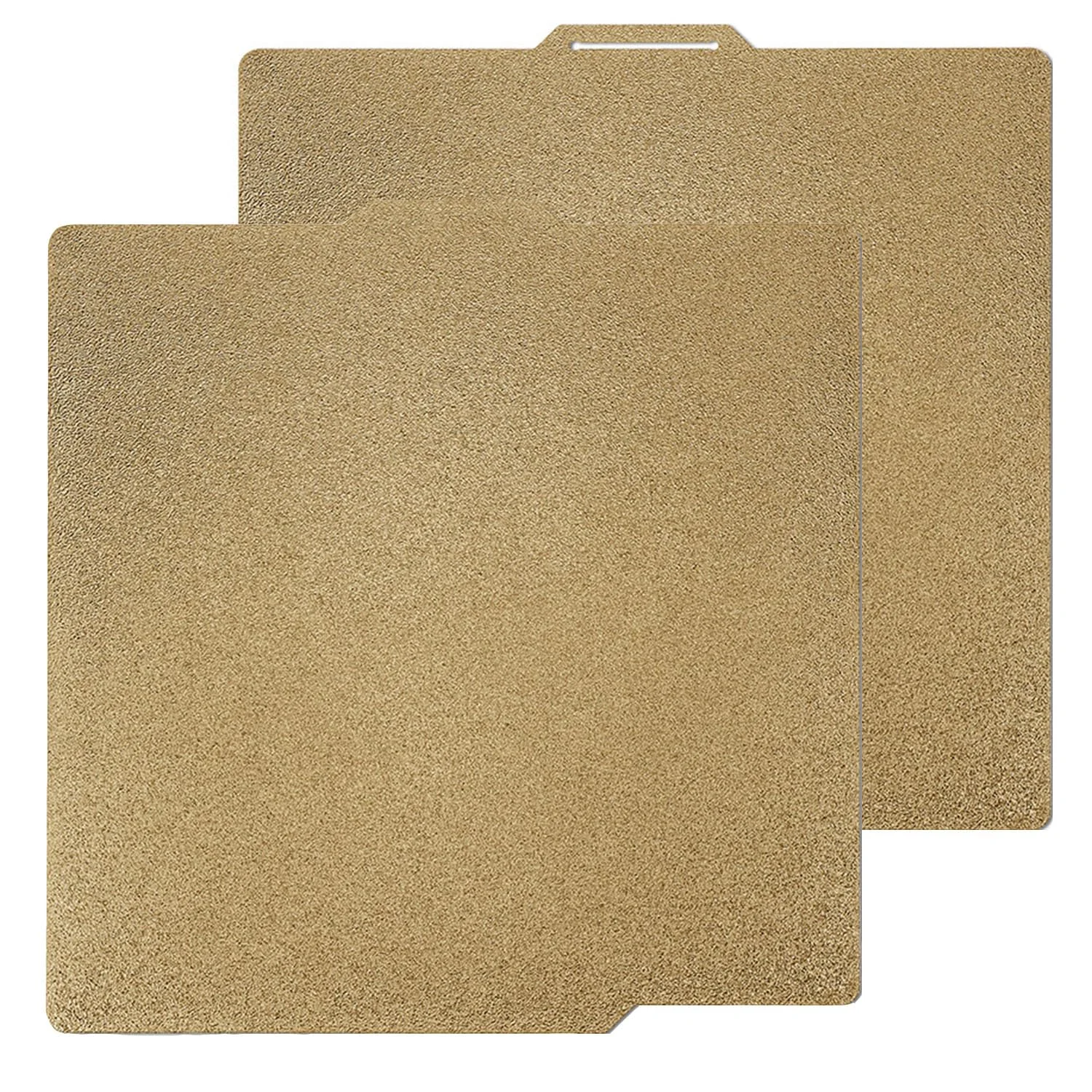 دو بسته ورق PEI برای صفحه ساخت پرینترهای سه بعدی Bambu Lab X1/X1C/X1E/P1P/P1S/A1، بستر گرم شونده، پلتفرم فولادی فنری انعطاف پذیر 257x257 میلی متر، صفحه بافت دار دو طرفه (طلایی)