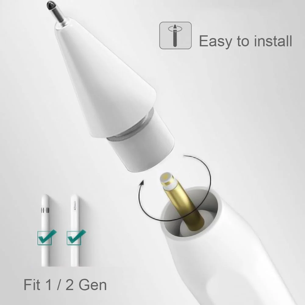 بسته 2 عددی نوک جایگزین برای قلم اپل – نوکهای ارتقا یافته ضد خش برای کنترل دقیق و شبیه قلم – نوکهای لاستیکی نرم برای طراحی، نوشتن و یادداشتبرداری روی آیپد بسته 2 عددی نوک جایگزین برای قلم اپل – نوکهای ارتقا یافته ضد خش برای کنترل دقیق و شبیه قلم – نوکهای لاستیکی نرم برای طراحی، نوشتن و یادداشتبرداری روی آیپد