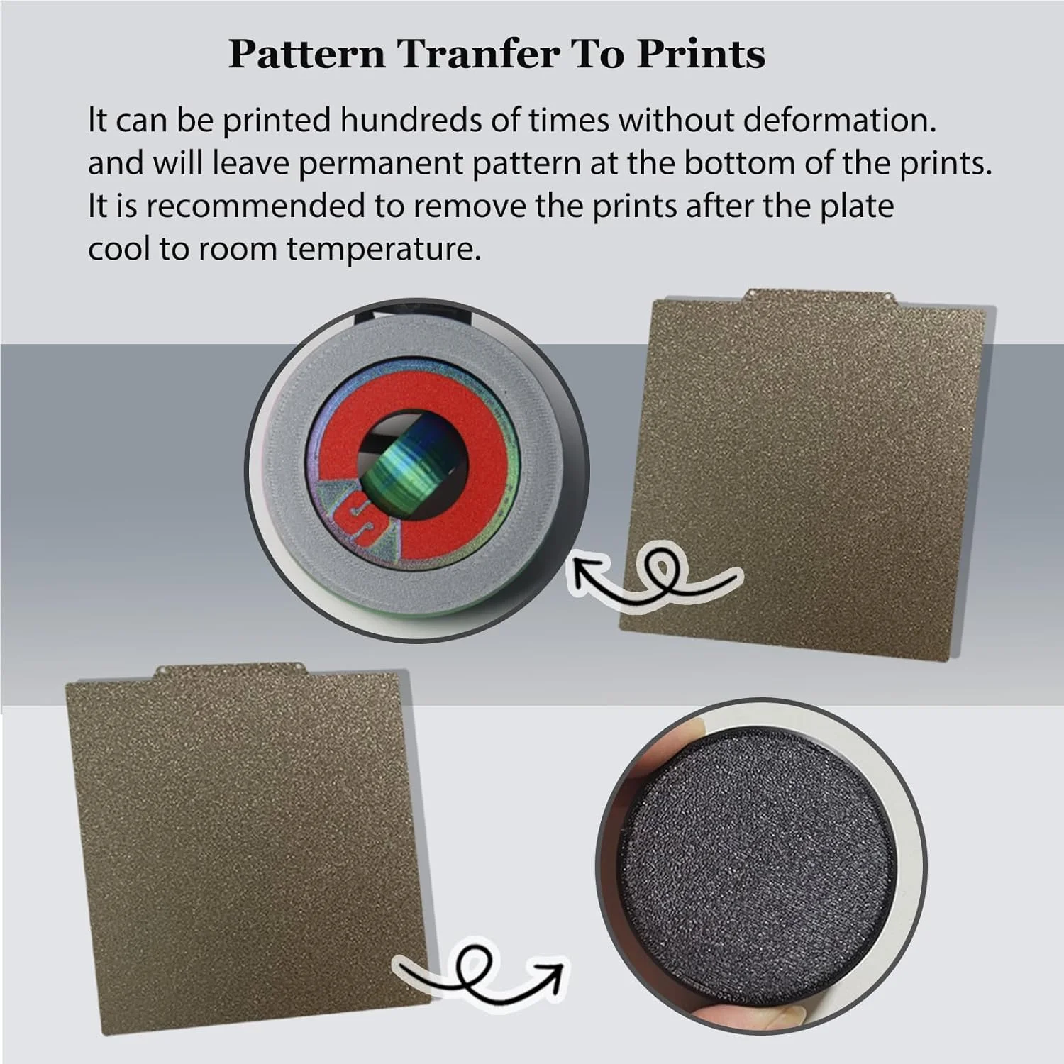 صفحه ساخت PEI با بافت دو طرفه برای پرینتر سه بعدی Anycubic Kobra 2/Kobra 2 Neo/Kobra 2 Pro/Kobra Neo، ورق فولادی فنری PEI 250x250 میلی‌متری، بستر چاپ انعطاف‌پذیر و قابل جابجایی پرینتر سه بعدی.