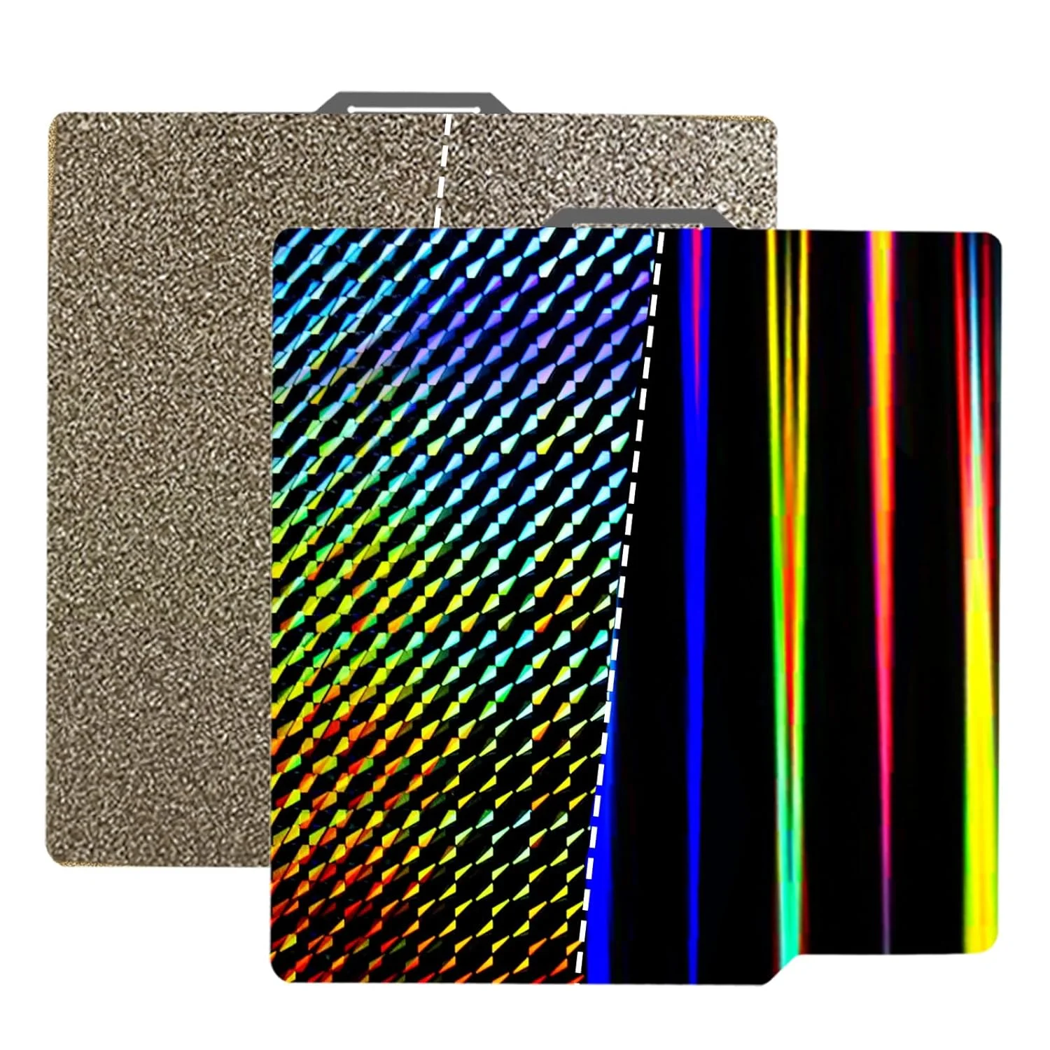 دو عدد صفحه ساخت بامبو با 3 طرح، 257x257 میلی متر صفحه ساخت دو طرفه H1H + ورق فولادی فنری PEI بافت دار پلتفرم انعطاف پذیر برای پرینتر سه بعدی Bambu Lab X1/X1C/X1E/P1P/P1S/A1