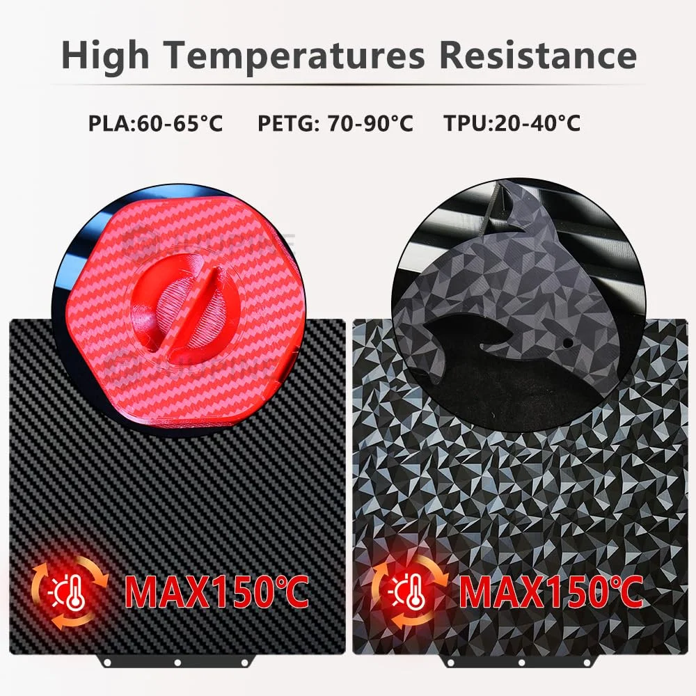 صفحه ساخت PEO PET برای Adventurer 5M/5M Pro/AD5X، صفحه ساخت فولادی فنری انعطاف پذیر دو طرفه با بافت PEO PET، ابعاد 235x235 میلی متر برای پرینترهای سه بعدی Flashforge Adventurer 5M