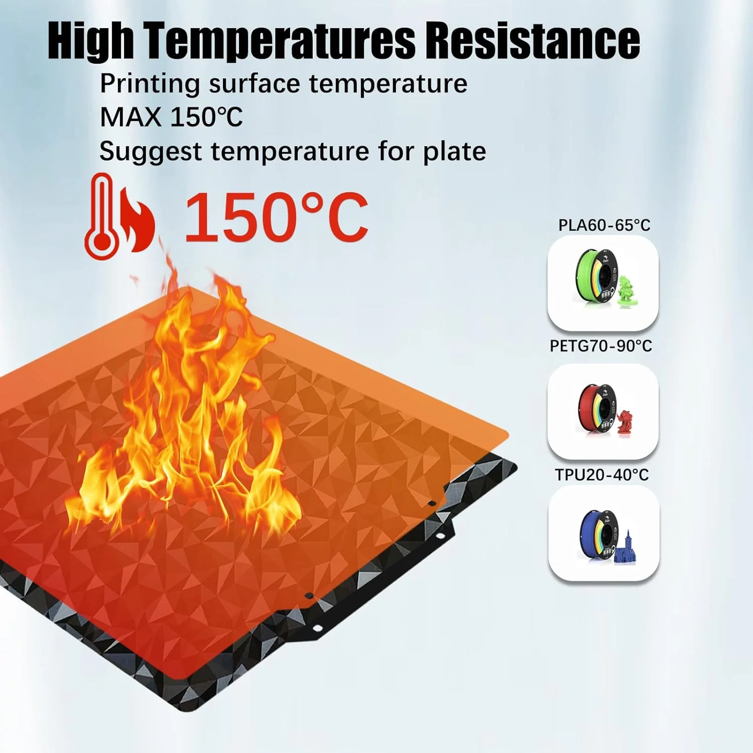 صفحه ساخت دو طرفه چاپگر سه بعدی PEO PET، صفحه فولادی فنری 230x230 میلی متر تخت داغ برای پلتفرم چاپگر سه بعدی Anycubic Kobra 2, Kobra 2 Neo, Kobra Go, Kobra 2 pro