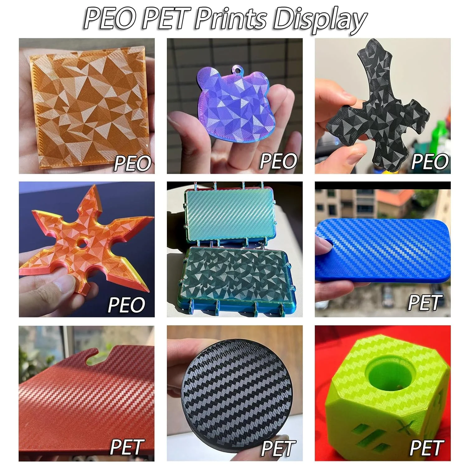 صفحه ساخت دو طرفه با بافت PEO PET فنری فولادی انعطاف پذیر 265x280 میلی متر مناسب برای پرینتر سه بعدی Creality Hi