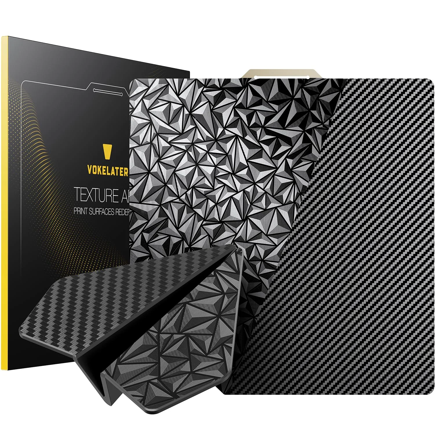 صفحه ساخت پرینتر سه بعدی برای Bambu Lab X1 X1C X1E P1P P1S A1، لوازم جانبی پرینتر سه بعدی PET+PEO با بافت دوگانه 257x257mm، صفحه پلتفرم تخت داغ فولادی فنری انعطاف پذیر