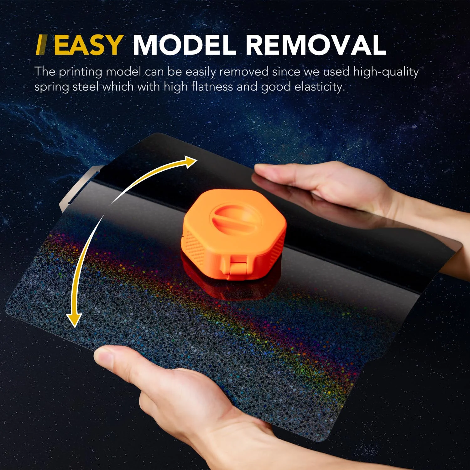 صفحه ساخت پرینتر سه بعدی برای Bambu Lab X1 X1C X1E P1P P1S A1، لوازم جانبی پرینتر سه بعدی PEY+PEI با بافت دوگانه 257x257mm، صفحه پلتفرم تخت گرم فولادی فنری انعطاف پذیر