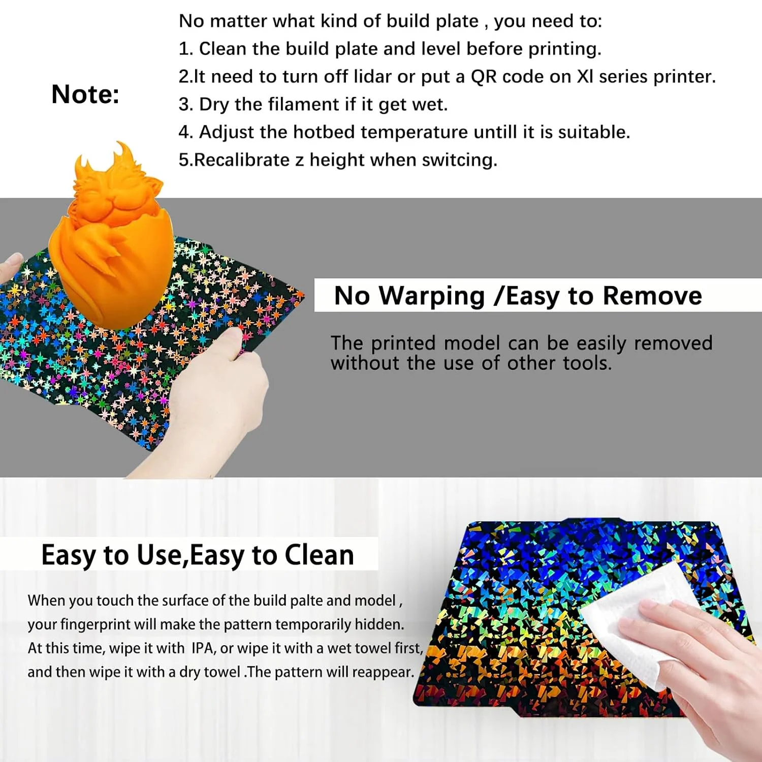 صفحه ساخت ارتقا یافته 257x257 میلیمتری H1H برای Bambu Lab A1 X1 X1C X1E P1P P1S P2S، ورق فولادی فنری با بافت دو طرفه + کهکشانی، صفحه انعطاف پذیر، بستر حرارتی برای پرینترهای سه بعدی Bambu Lab صفحه ساخت ارتقا یافته 257x257 میلیمتری H1H برای Bambu Lab A1 X1 X1C X1E P1P P1S P2S، ورق فولادی فنری با بافت دو طرفه + کهکشانی، صفحه انعطاف پذیر، بستر حرارتی برای پرینترهای سه بعدی Bambu Lab