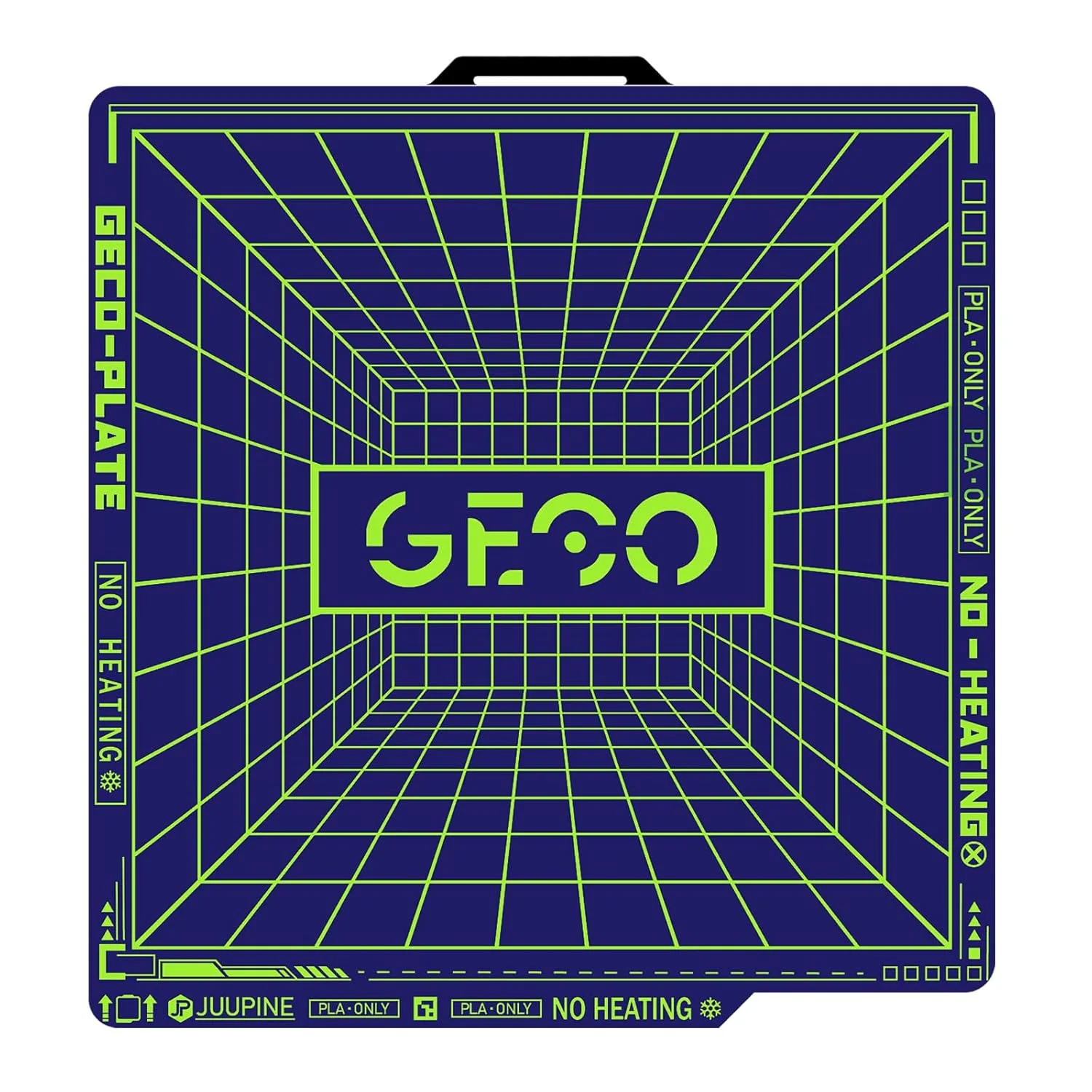 صفحه جدید و ارتقا یافته GECO مدل 2025 JUUPINE برای پرینتر سه بعدی Bambu Lab P2S/P1P/P1S/X1C/X1/X1E/A1، صفحه سرد PLA (بدون نیاز به گرمایش) 257X257mm، فولاد فنری مغناطیسی 0 درجه سانتیگراد، بدون نیاز به چسب.