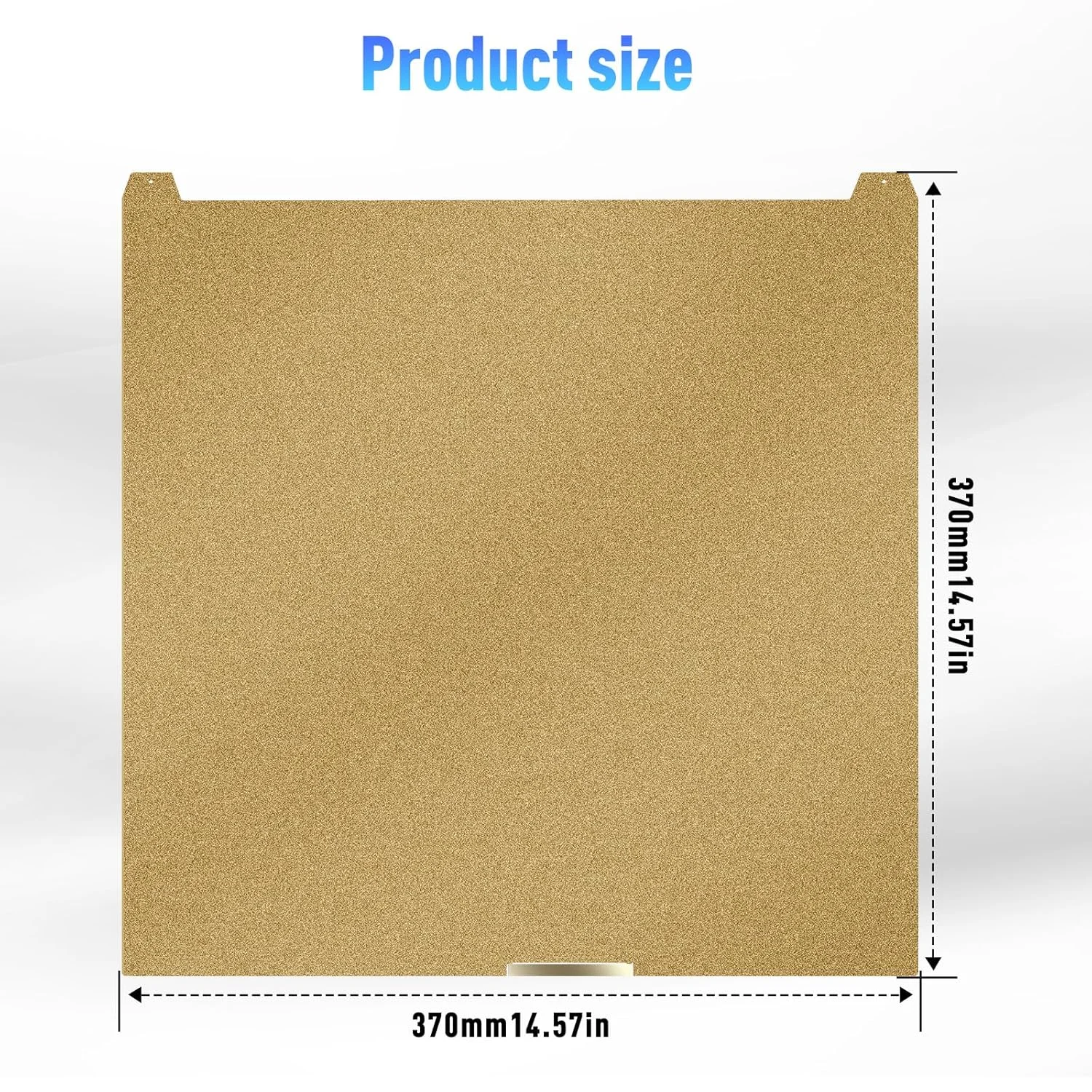 صفحه ساخت طلایی ارتقا یافته 370x370 میلی‌متری K2 Plus، ورق PEI فولادی فنری انعطاف‌پذیر با بافت دو طرفه، تخت چاپ مغناطیسی برای پرینتر سه بعدی Creality K2 Plus