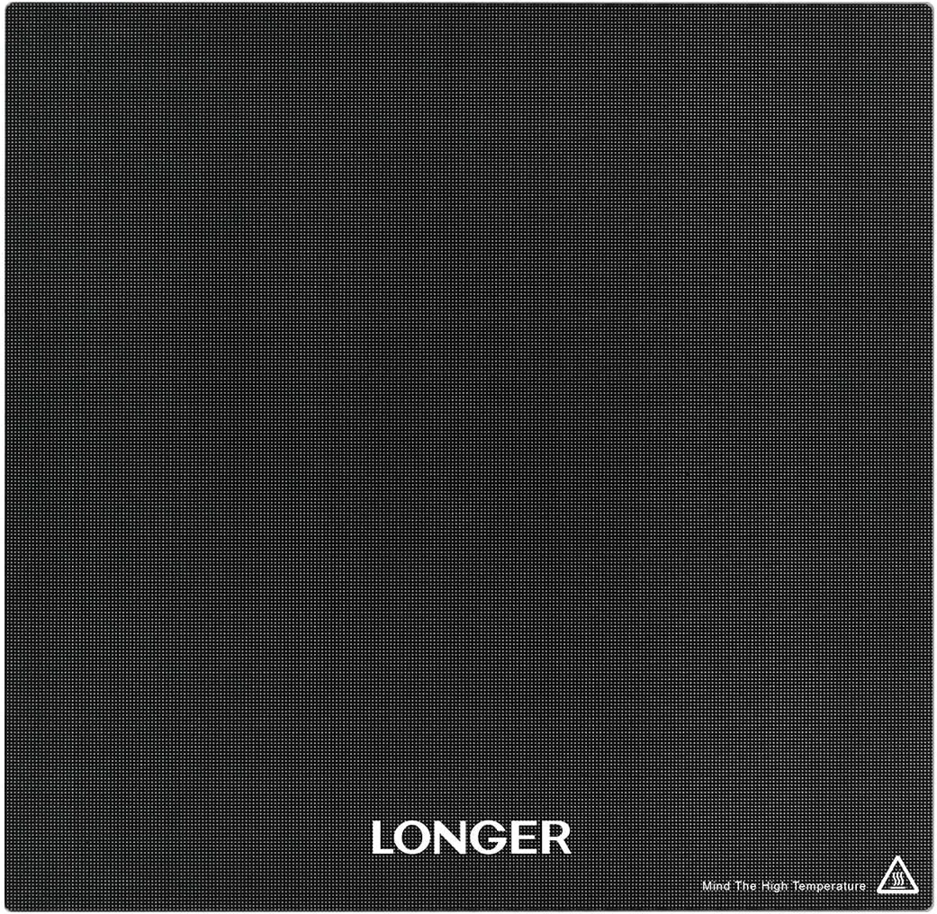 صفحه شیشه ای مشبک 310x310 میلی‌متری با ضخامت 4 میلی‌متر و گوشه‌های گرد R5 میلی‌متر برای LONGER lk5pro lk1