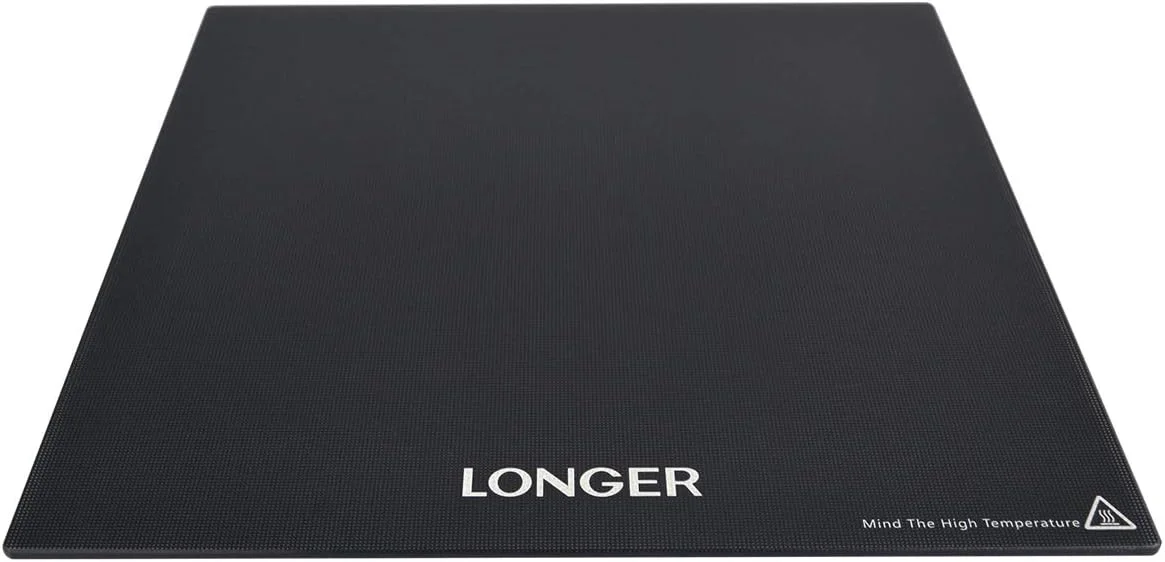 صفحه شیشه ای مشبک 310x310 میلی‌متری با ضخامت 4 میلی‌متر و گوشه‌های گرد R5 میلی‌متر برای LONGER lk5pro lk1