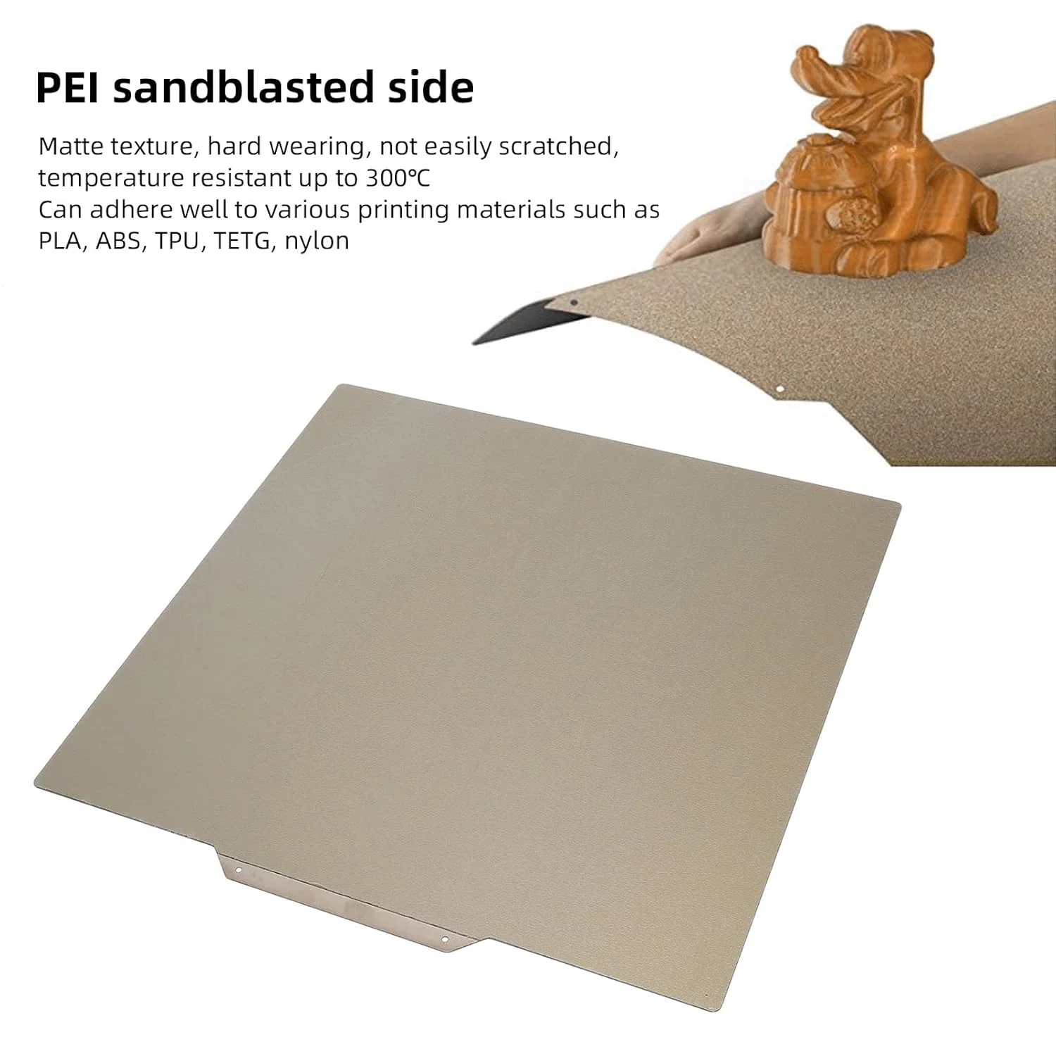 صفحه ساخت دو طرفه PEI با بافت و سطح صاف، پلتفرم پرینتر سه بعدی مقاوم در برابر حرارت بالا، مناسب برای QIDI Q1 Pro 2.4 V2 250 M5 250x250mm