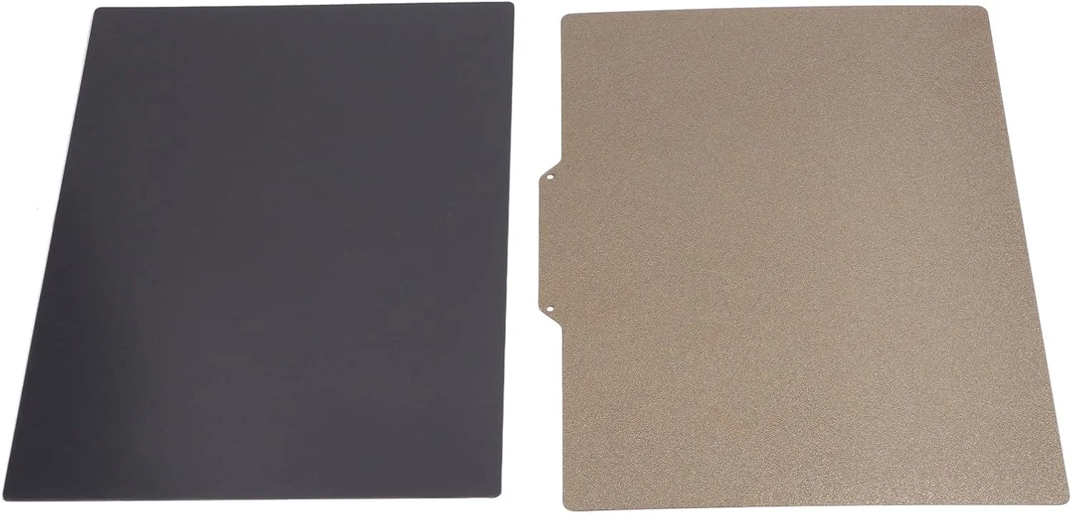 صفحه فولادی فنری با بافت PEI برای پرینتر سه بعدی، صفحه ساخت مغناطیسی فولادی فنری با قابلیت جدا سازی آسان 200x300 میلی متر دو طرفه برای پرینت سه بعدی کارآمد