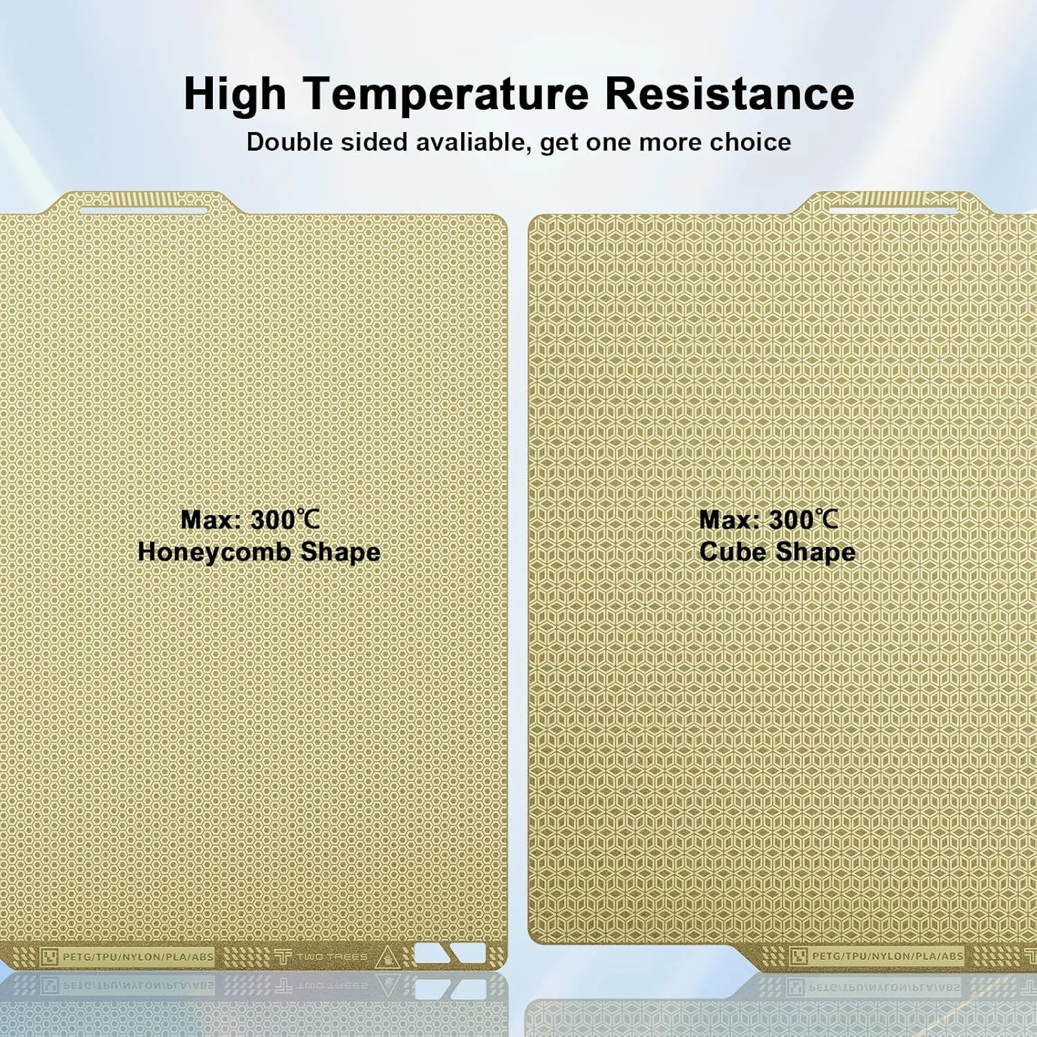 صفحه ساخت پرینتر سه بعدی دو طرفه بافت‌دار PEI، پلتفرم 257x257 میلی‌متری لانه زنبوری + فولاد فنری مکعبی شکل انعطاف‌پذیر با قابلیت جداسازی آسان مدل، برای A1/X1C/X1/X1E/P1S/P1P