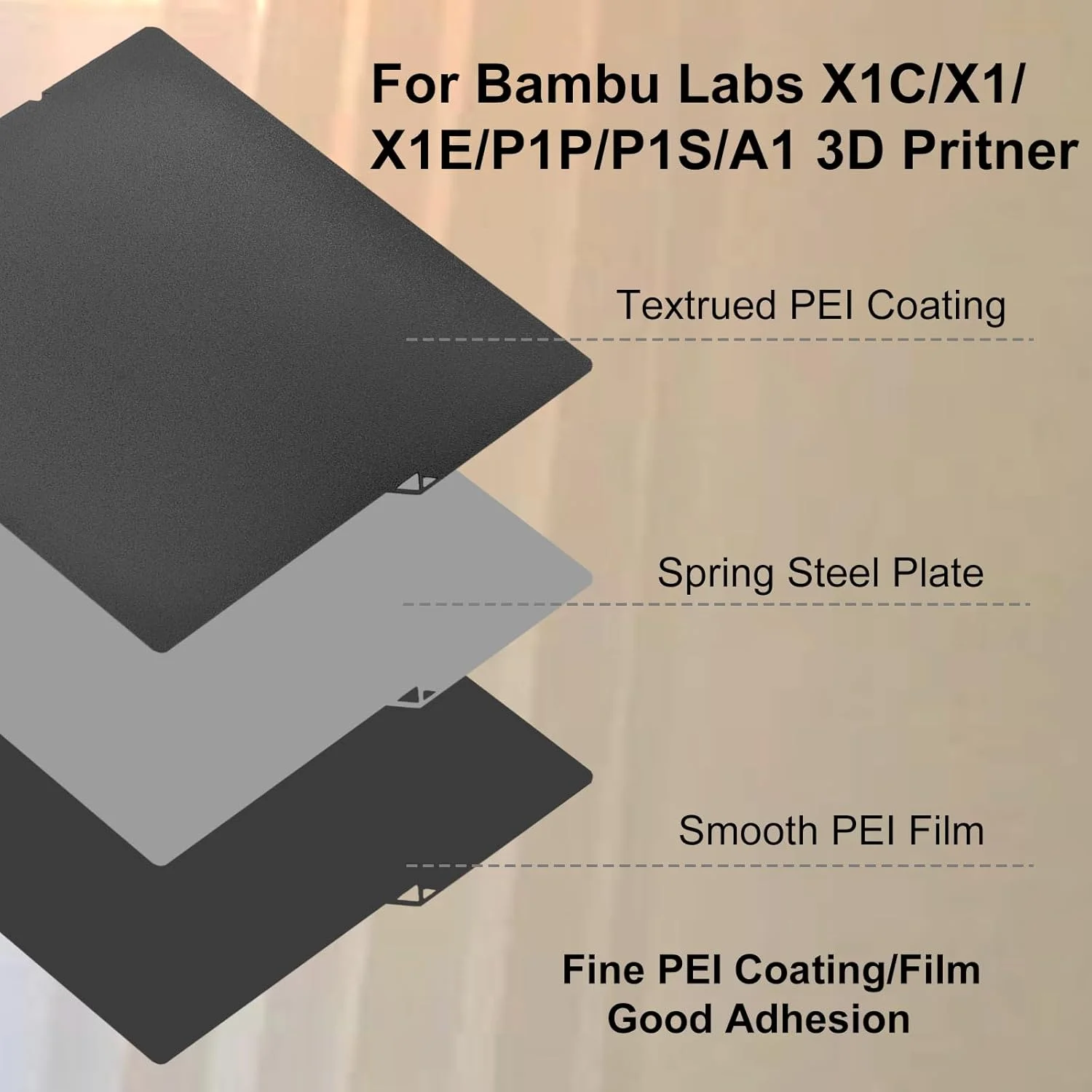صفحه ساخت پرینتر سه بعدی با بافت صاف Kobra S1، ابعاد 264x276 میلی متر، مناسب برای پرینتر سه بعدی Anycubic Kobra S1/Combo/ACE Pro، صفحه فنری بستر گرم شونده Kobra S1 Combo، پلتفرم چاپ انعطاف پذیر و جداشدنی
