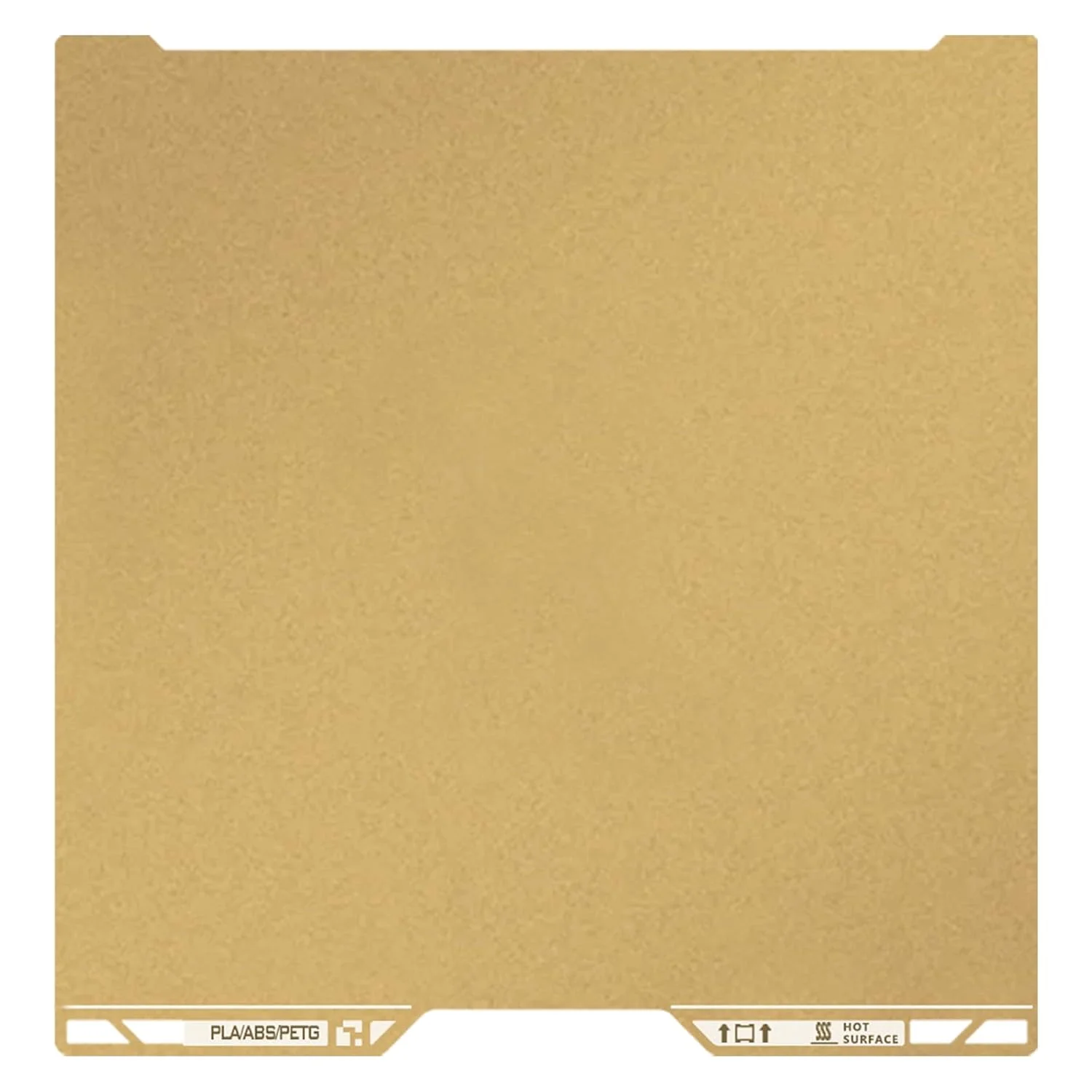 صفحه PEI بافت‌دار دو طرفه برای Bambu H2D/H2S، ابعاد 355x346mm، صفحه چاپ مغناطیسی فنری انعطاف‌پذیر برای پرینتر سه بعدی Bambu Lab H2D/H2S (طلایی)