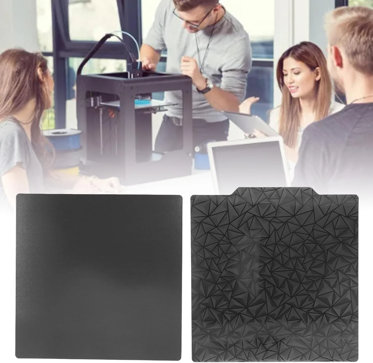 صفحه ساخت دو طرفه PEO PEI با پایه مغناطیسی، بافت الماسی مات صاف، پلتفرم چاپ برای پرینتر سه بعدی CR6 SE، اندازه 255x245 میلی متر