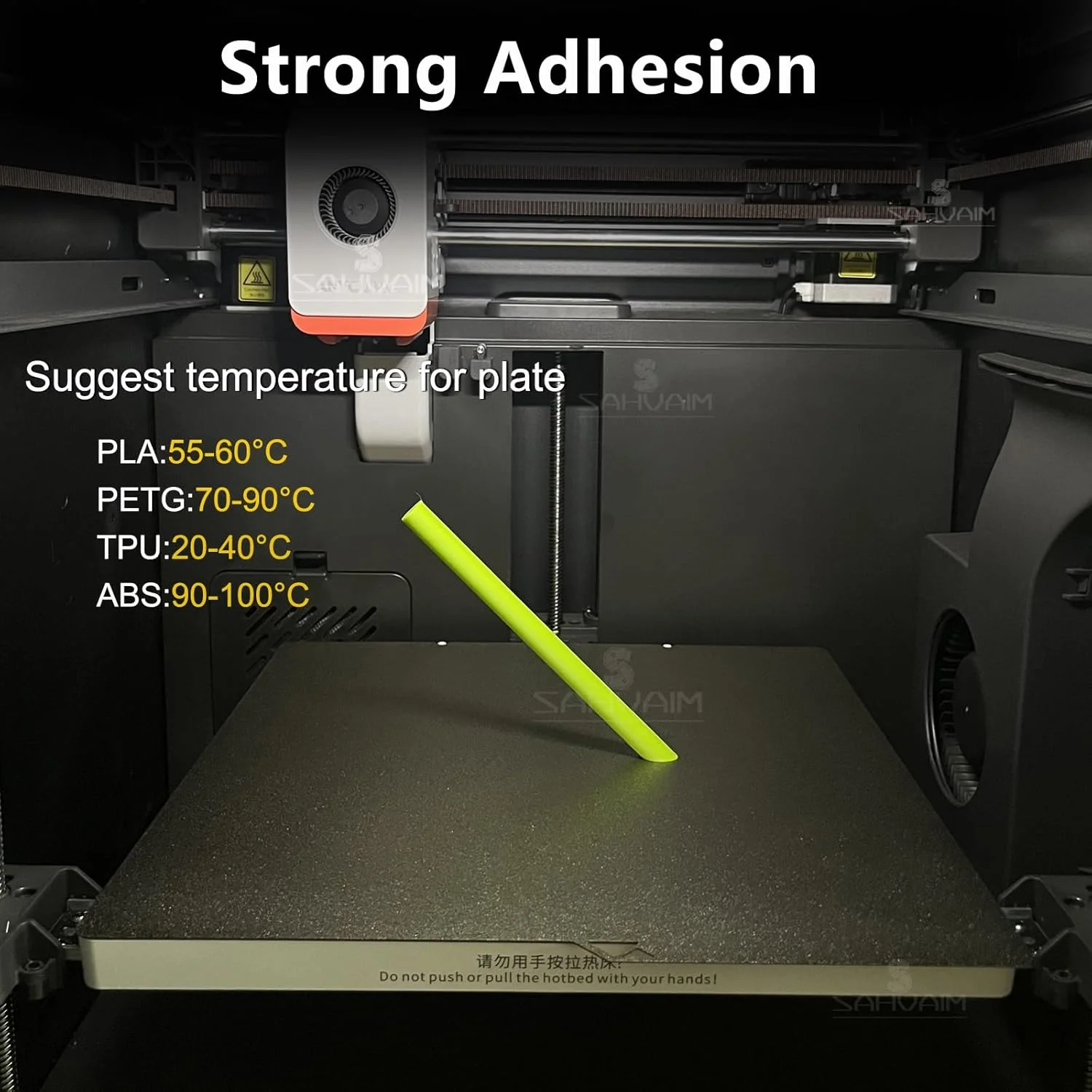 صفحه ساخت 264x276 میلی‌متری Kobra S1، PEI طلایی بافت‌دار دو طرفه برای پرینتر سه بعدی Anycubic Kobra S1/Combo/Ace Pro، صفحه فولادی فنری Kobra S1، بستر گرم شونده قابل جابجایی برای پرینتر سه بعدی Anycubic