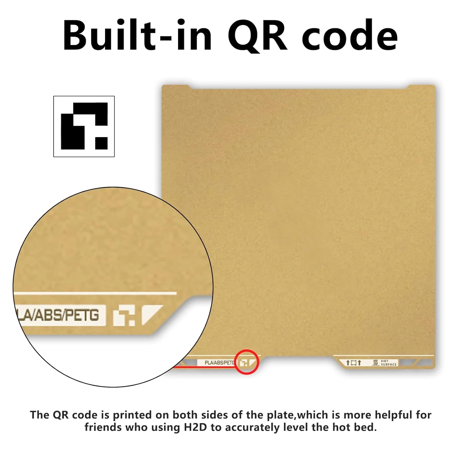 صفحه PEI بافتدار دو طرفه برای Bambu H2D/H2S، ابعاد 355x346mm، صفحه چاپ مغناطیسی فنری انعطافپذیر برای پرینتر سه بعدی Bambu Lab H2D/H2S (طلایی) صفحه PEI بافتدار دو طرفه برای Bambu H2D/H2S، ابعاد 355x346mm، صفحه چاپ مغناطیسی فنری انعطافپذیر برای پرینتر سه بعدی Bambu Lab H2D/H2S (طلایی)