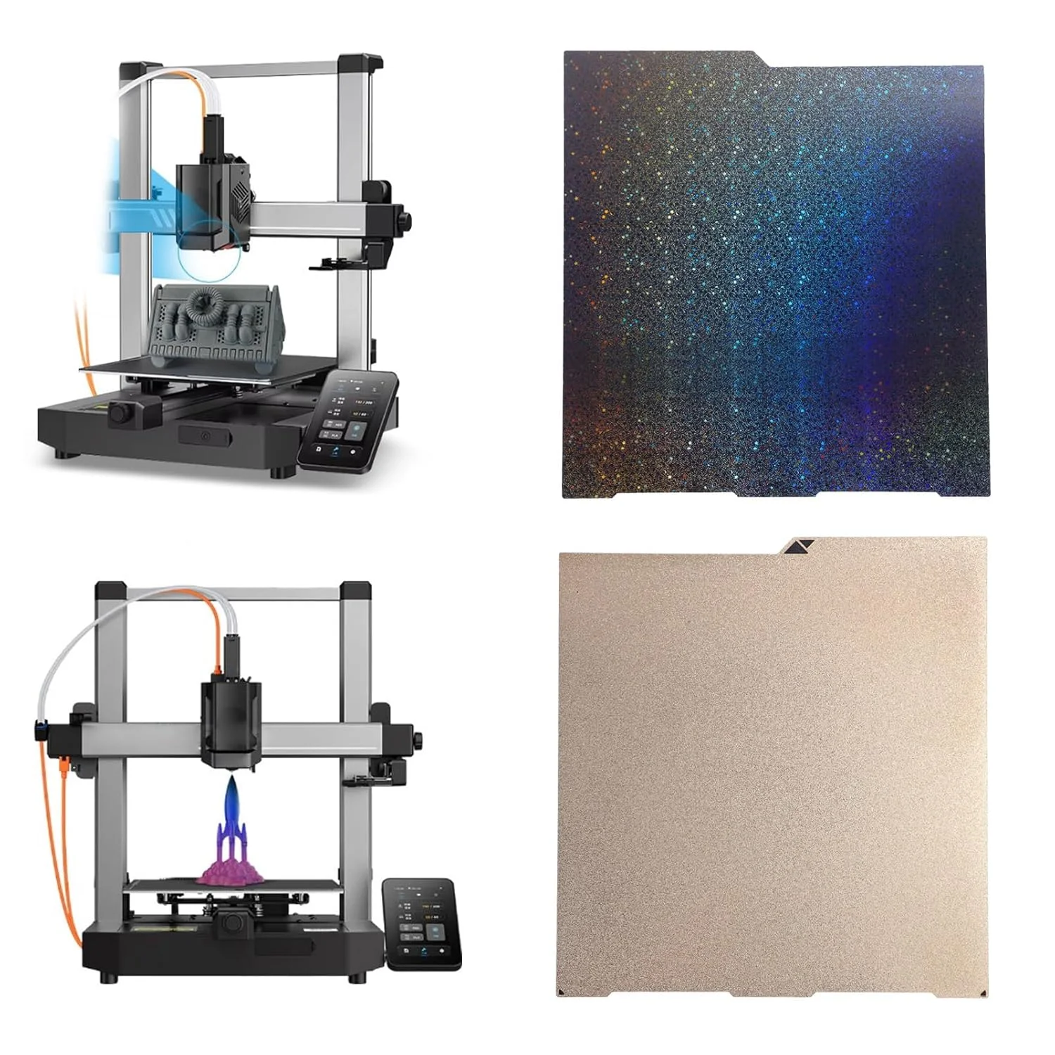 صفحه ساخت بافت‌دار PEI PEY دو طرفه انعطاف‌پذیر برای پرینتر سه بعدی، چسبندگی قوی، صافی بالا، مناسب برای Kobra 3 3 Combo 256x268mm