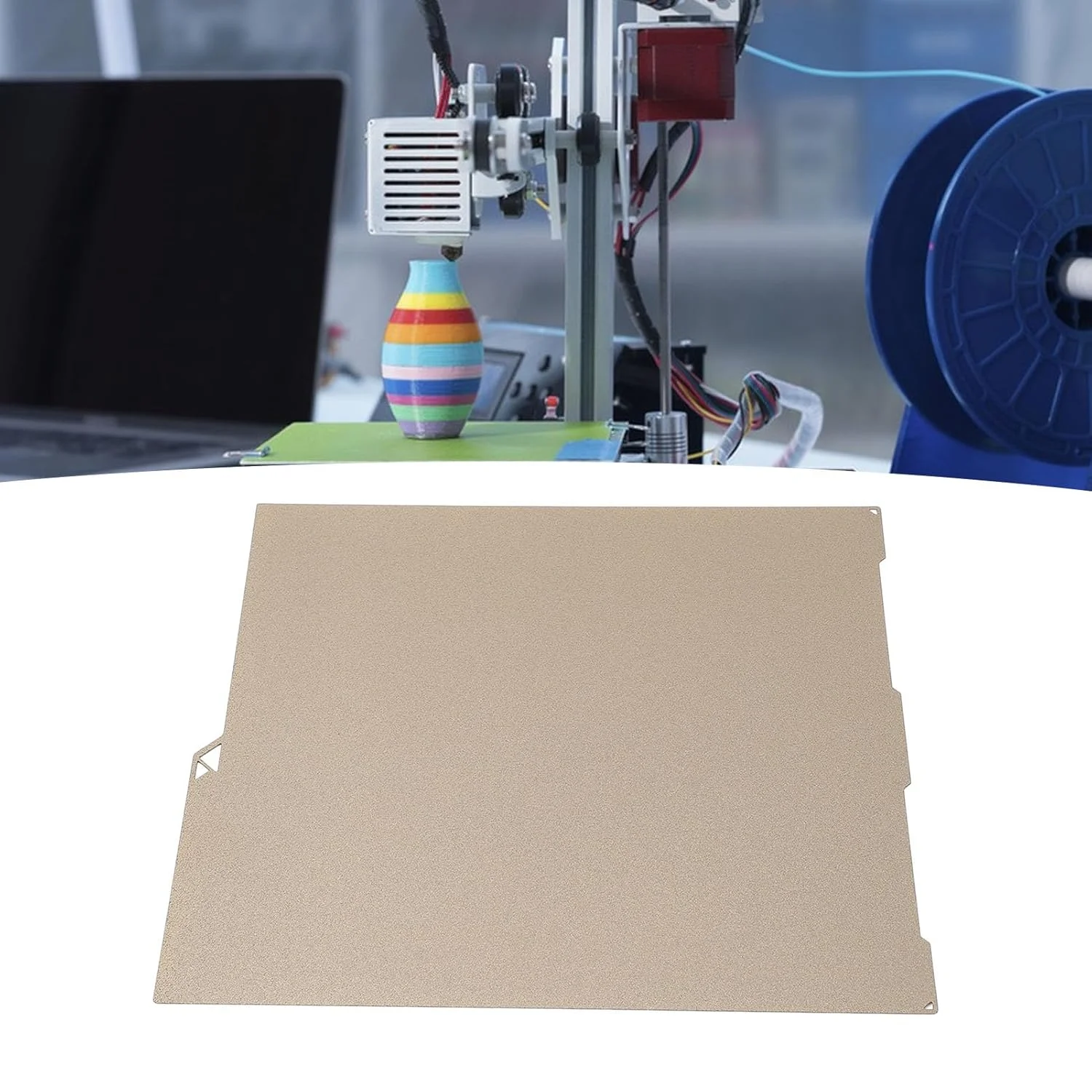 صفحه ساخت PEI با بافت دو طرفه 256x268 میلی متر، حرارتی، پلتفرم چاپگر سه بعدی انعطاف پذیر، طراحی شده برای Kobra 3 Combo