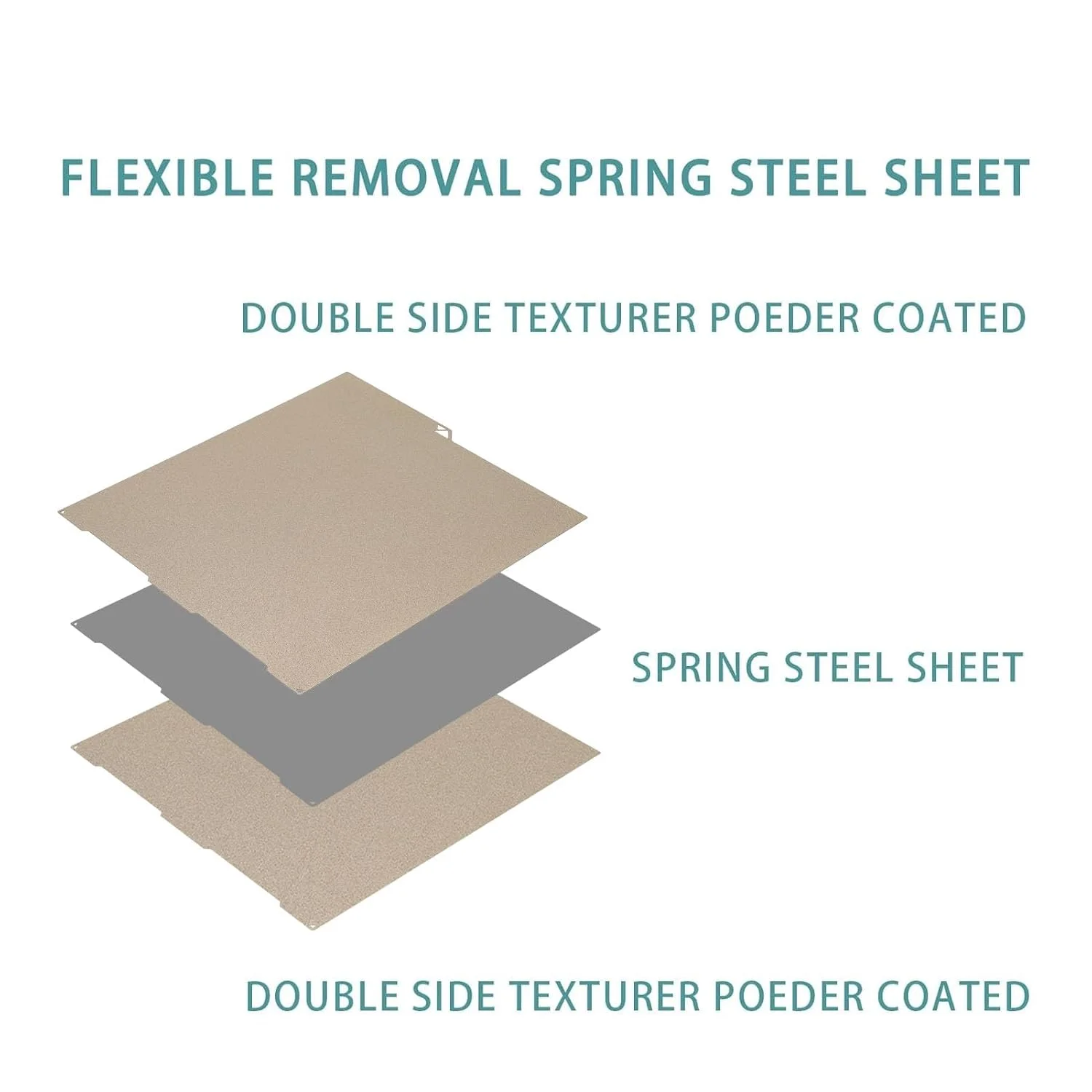 صفحه ساخت دو طرفه بافت‌دار PEI، انعطاف‌پذیر و مقاوم در برابر حرارت، مناسب برای چاپگر سه بعدی Kobra 3 Combo و مواد مختلف