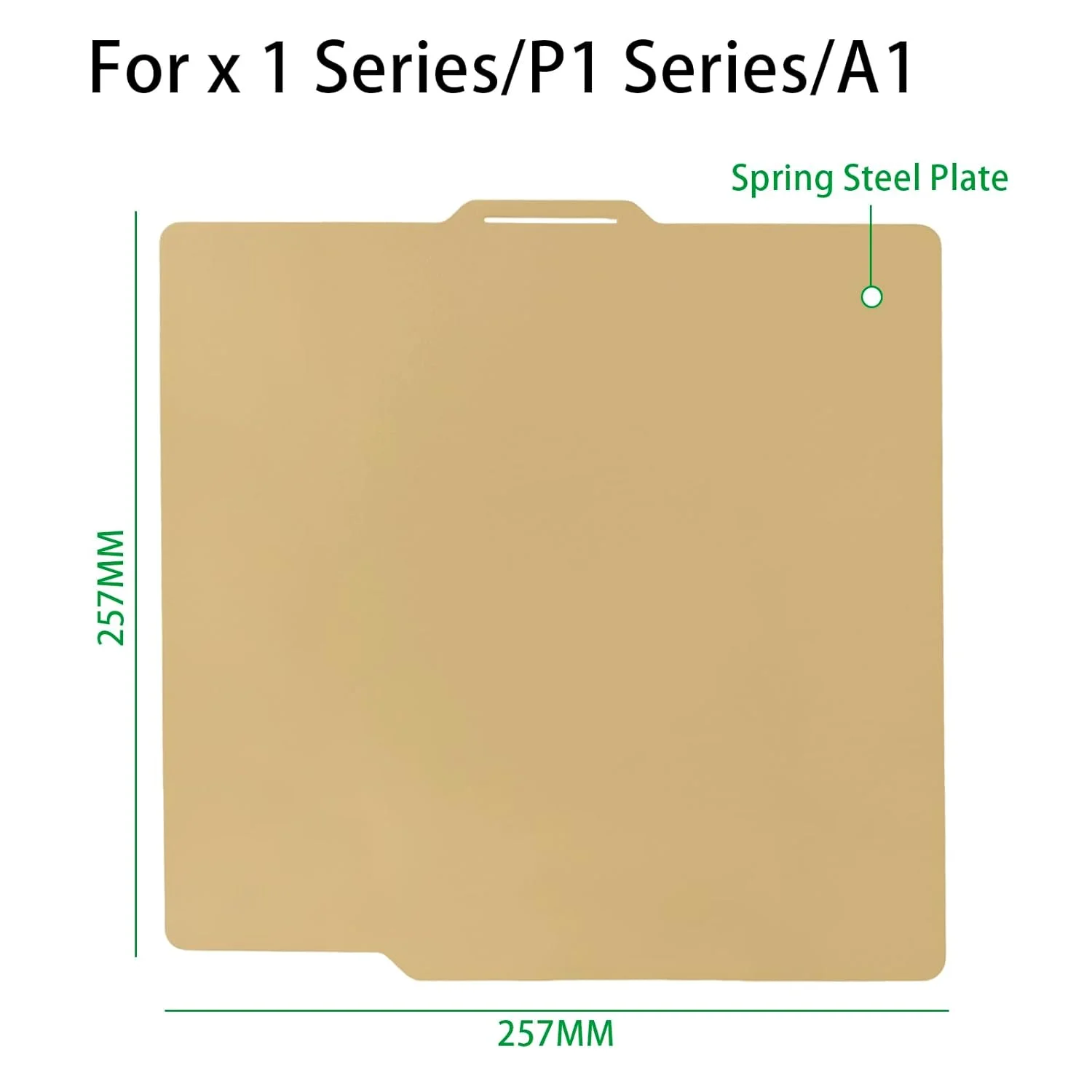 صفحه ساخت مغناطیسی با بافت PEI 0.5 میلی‌متری + PEI صاف، بستر چاپ انعطاف‌پذیر و قابل جدا شدن، پلتفرم 257x257 میلی‌متری، مناسب برای پرینتر سه بعدی Bambu Lab X1C/X1/X1E/P1P/P1S/A1