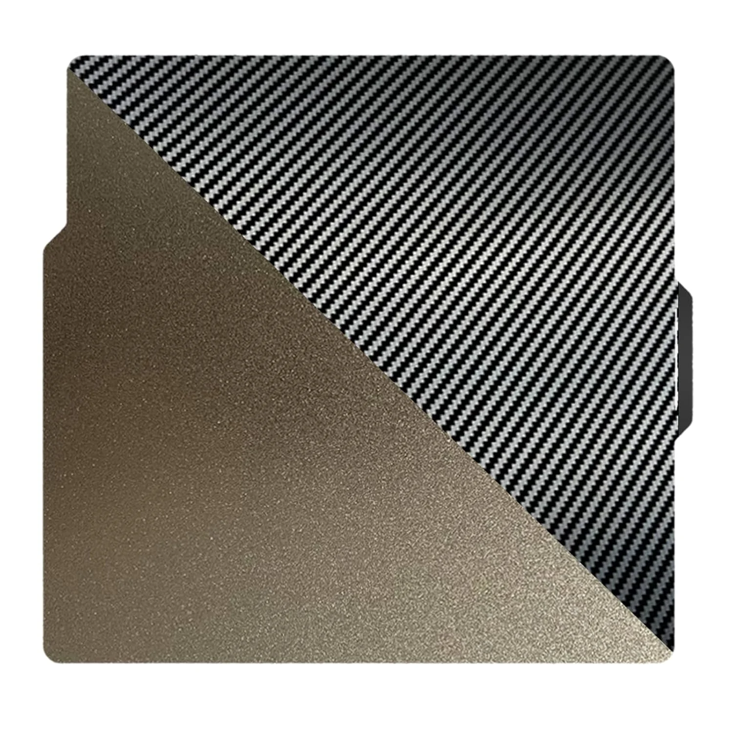 صفحه ساخت فیبر کربنی PET+PEI بافت‌دار برای پرینتر سه بعدی Bambu Lab، صفحه ساخت 257x257 میلی‌متری برای Bambu Lab P2S/A1/X1/X1C/X1E/P1P/P1S، پلتفرم ورق فولادی فنری انعطاف پذیر دو طرفه