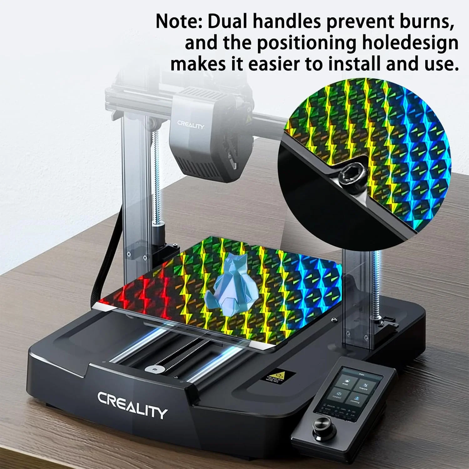 صفحه ساخت فنری فولادی صاف H1H برای پرینترهای سه بعدی Creality K1/ K1C/Ender-3 S1/Ender 5 S1/Ender 3 S1 Pro/Ender V3 KE/Ender3 V3 SE، پلتفرم پرینتر سه بعدی K1 K1C، ابعاد 235x235 میلی‌متر