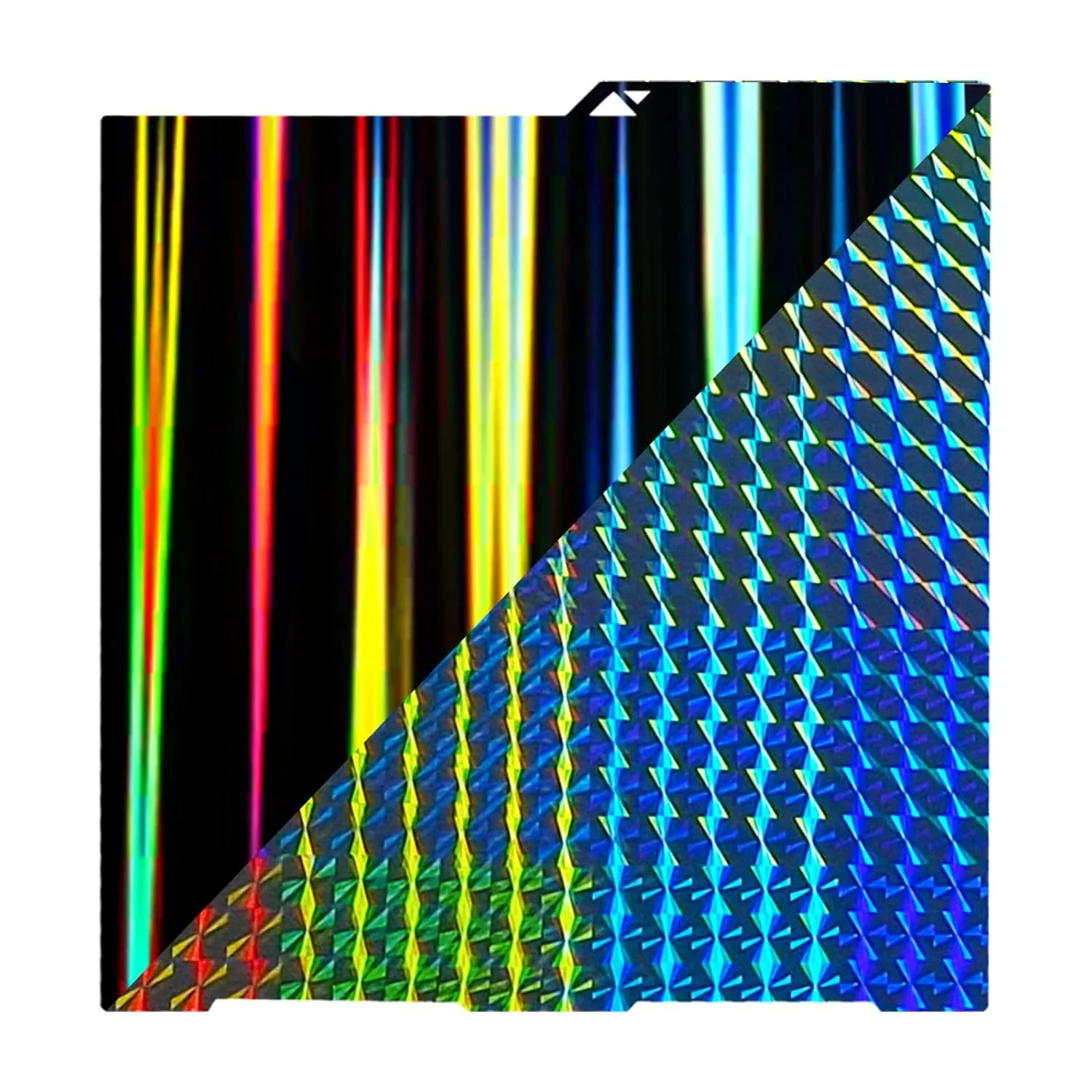 صفحه ساخت 256x268 H1H برای Anycubic Kobra 3/Kobra 3 V2، صفحه ساخت با سطح صاف طرح دار شبح + پرتو نور، پلتفرم چاپگر سه بعدی بستر گرم شونده انعطاف پذیر و قابل جابجایی