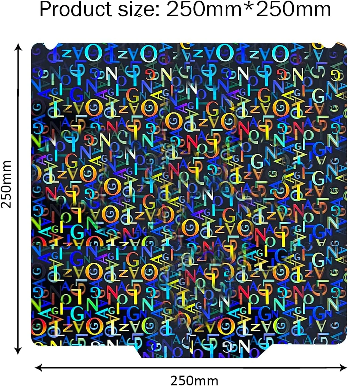 صفحه ساخت 250x250 میلی‌متری (حروف + اعداد) برای پرینتر سه بعدی QIDI Q1 Pro، صفحه فولادی فنری دو طرفه صاف، پلتفرم قابل جابجایی بستر گرم شونده