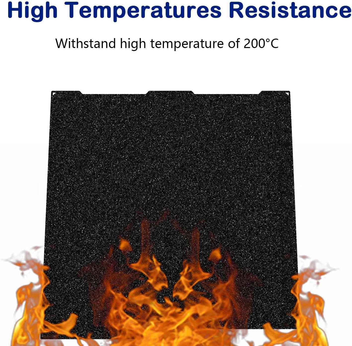 صفحه ساخت 256x268 میلی‌متری برای Kobra 3/Kobra 3 V2 Combo، پلتفرم چاپ PEI بافت‌دار مشکی دو طرفه، ورق فولادی فنری، صفحه ساخت بستر گرم شونده برای پرینتر سه بعدی Anycubic