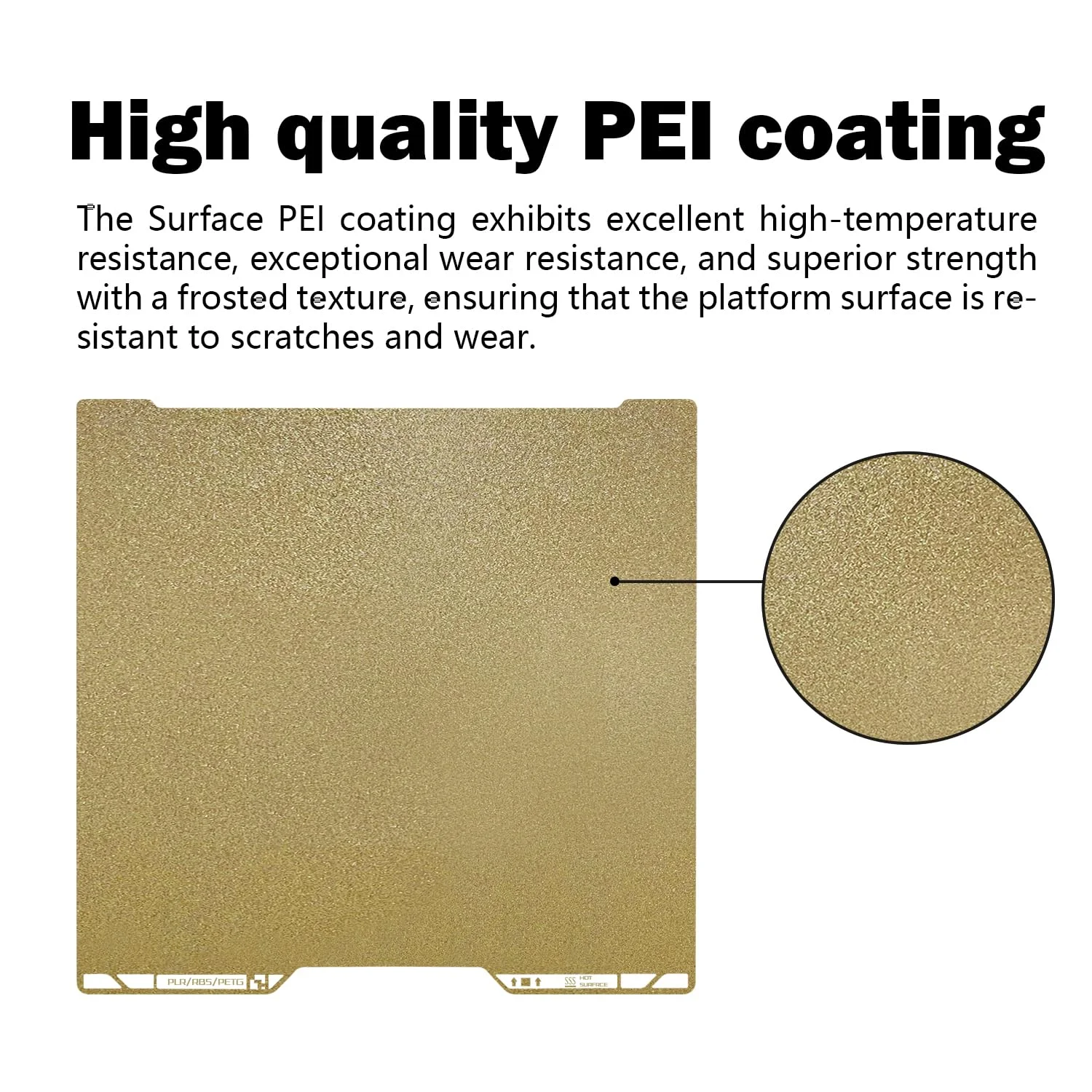 صفحه ساخت برای H2D/H2S، ابعاد 355 در 346.5 میلی‌متر، صفحه ساخت دو طرفه با بافت PEI، پلتفرم ورق فولادی فنری گرم شونده برای پرینتر سه بعدی فول کامبو