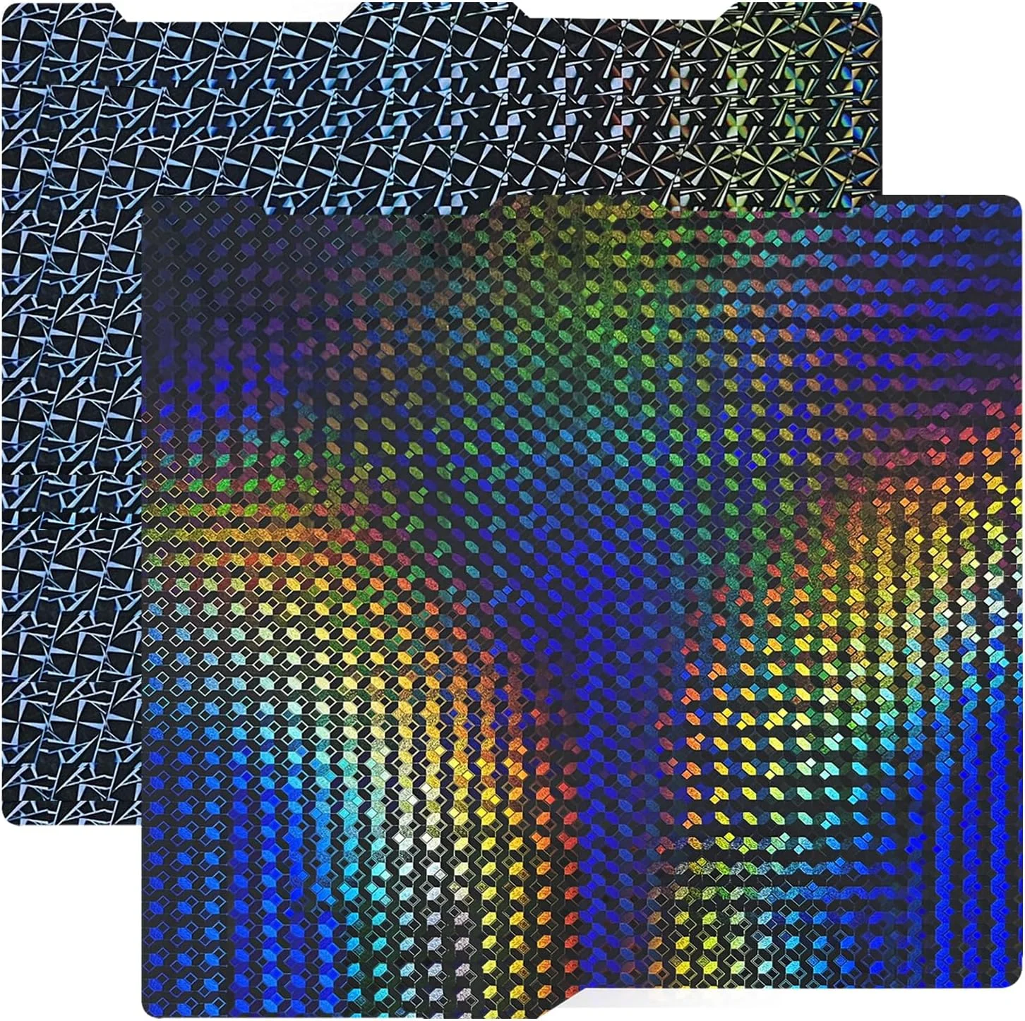 صفحه ساخت برای Kobra 3/Kobra 3 V2 Combo، ابعاد 256x268 میلی متر (طرح کالیidoscope + رنگ خیره کننده) صفحه ساخت دو طرفه صاف H1H، صفحه ساخت بستر گرم شونده قابل جابجایی برای پرینتر سه بعدی Anycubic