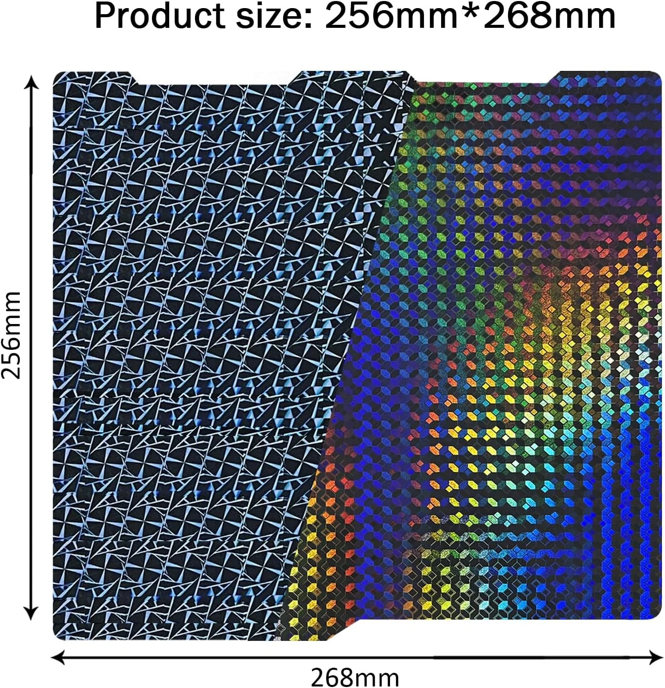 صفحه ساخت برای Kobra 3/Kobra 3 V2 Combo، ابعاد 256x268 میلی متر (طرح کالیidoscope + رنگ خیره کننده) صفحه ساخت دو طرفه صاف H1H، صفحه ساخت بستر گرم شونده قابل جابجایی برای پرینتر سه بعدی Anycubic