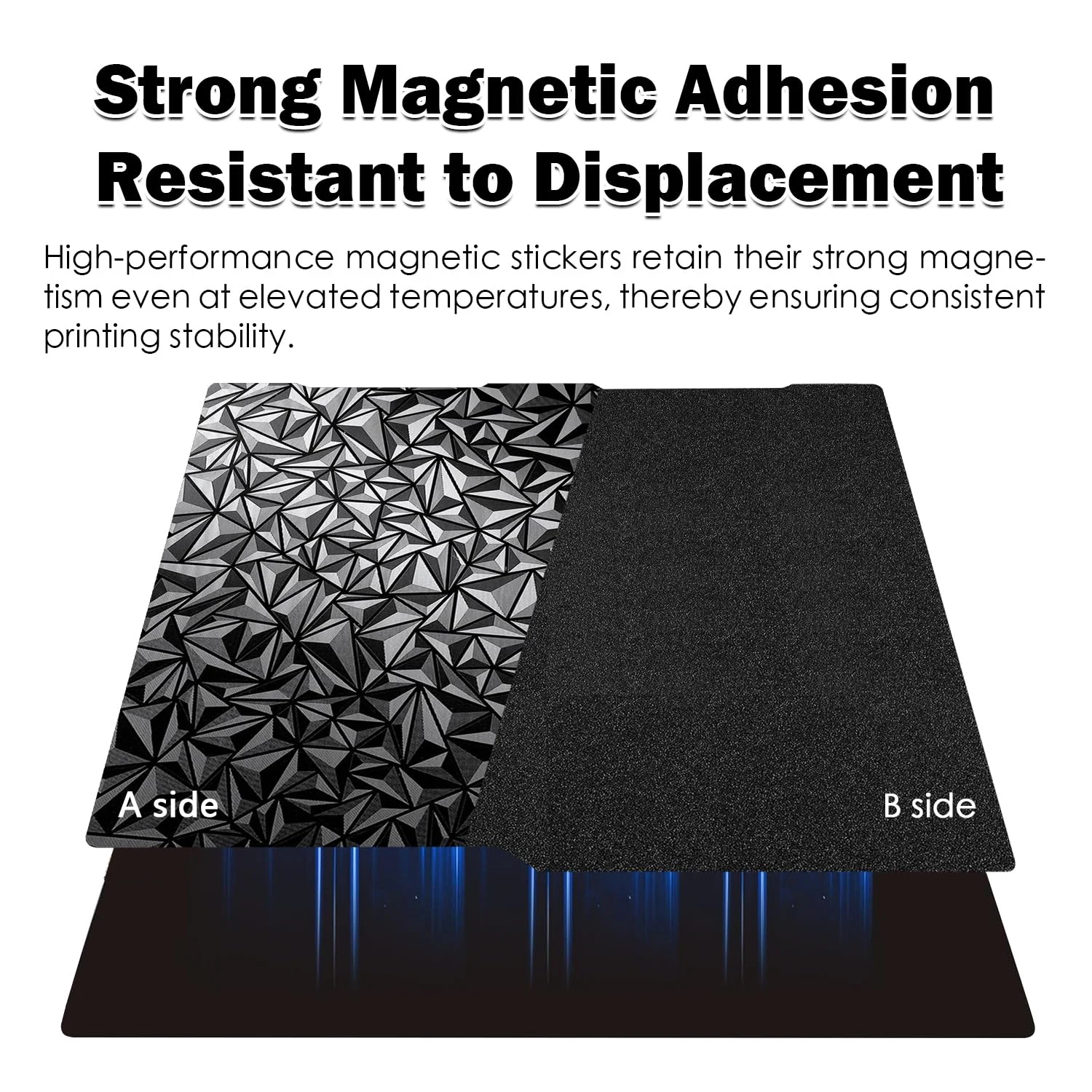 صفحه ساخت 256x268 میلی‌متری برای Kobra 3 Combo/Kobra 3 V2 Combo، ورق ساخت بافت‌دار مشکی PEI + پلتفرم چاپ الماسی PEO، صفحه فولادی فنری بستر گرم شونده برای پرینتر سه بعدی Anycubic