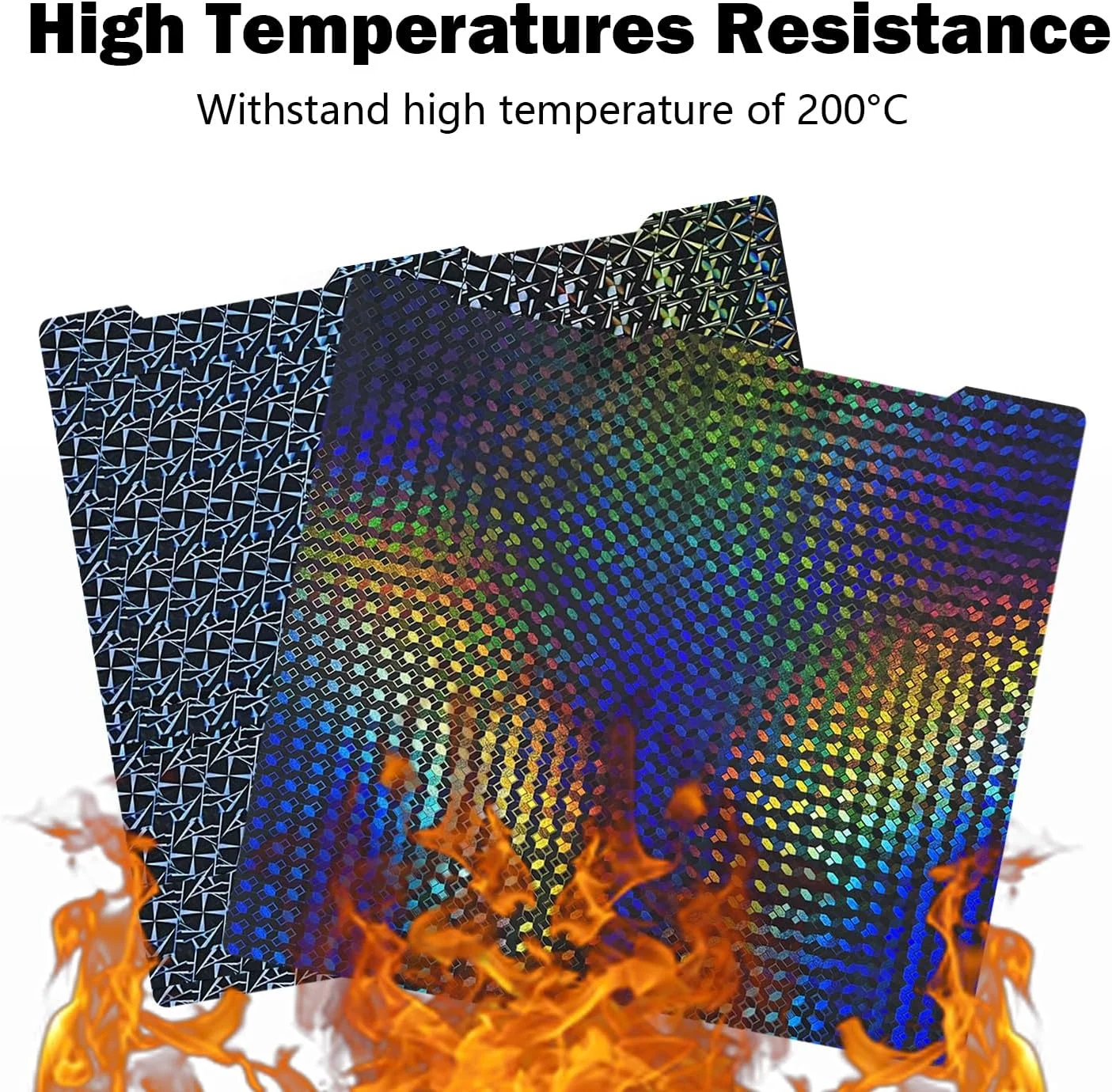 صفحه ساخت برای Kobra 3/Kobra 3 V2 Combo، ابعاد 256x268 میلی متر (طرح کالیidoscope + رنگ خیره کننده) صفحه ساخت دو طرفه صاف H1H، صفحه ساخت بستر گرم شونده قابل جابجایی برای پرینتر سه بعدی Anycubic