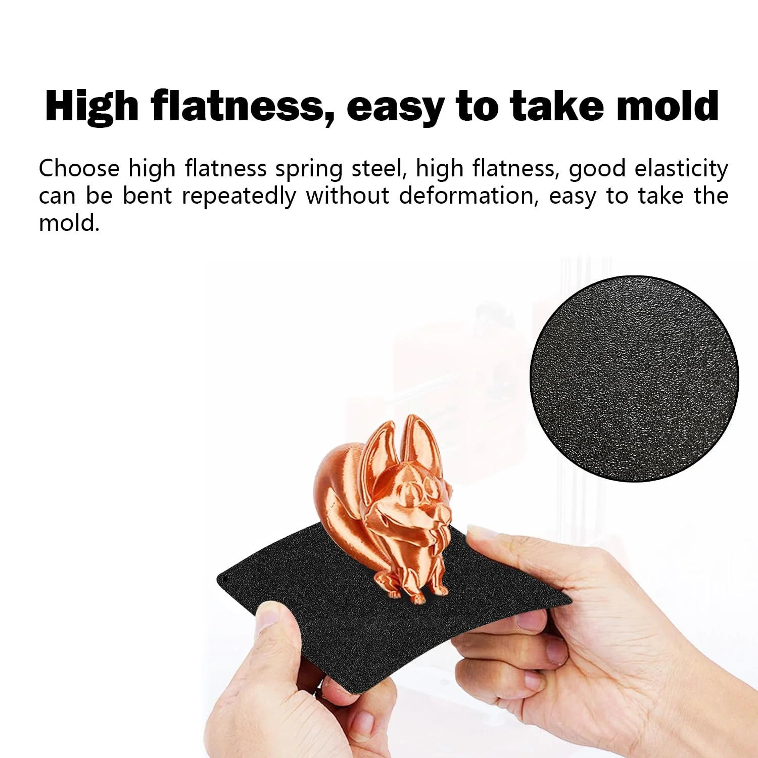 صفحه ساخت 110x120 میلی‌متری برای Tina 2S، ورق فولادی فنری انعطاف‌پذیر، صفحه ساخت PEI بافت‌دار + پلتفرم چاپ Diamond PEO، جایگزین بستر حرارتی برای قطعات و لوازم جانبی پرینتر سه بعدی Tina 2S