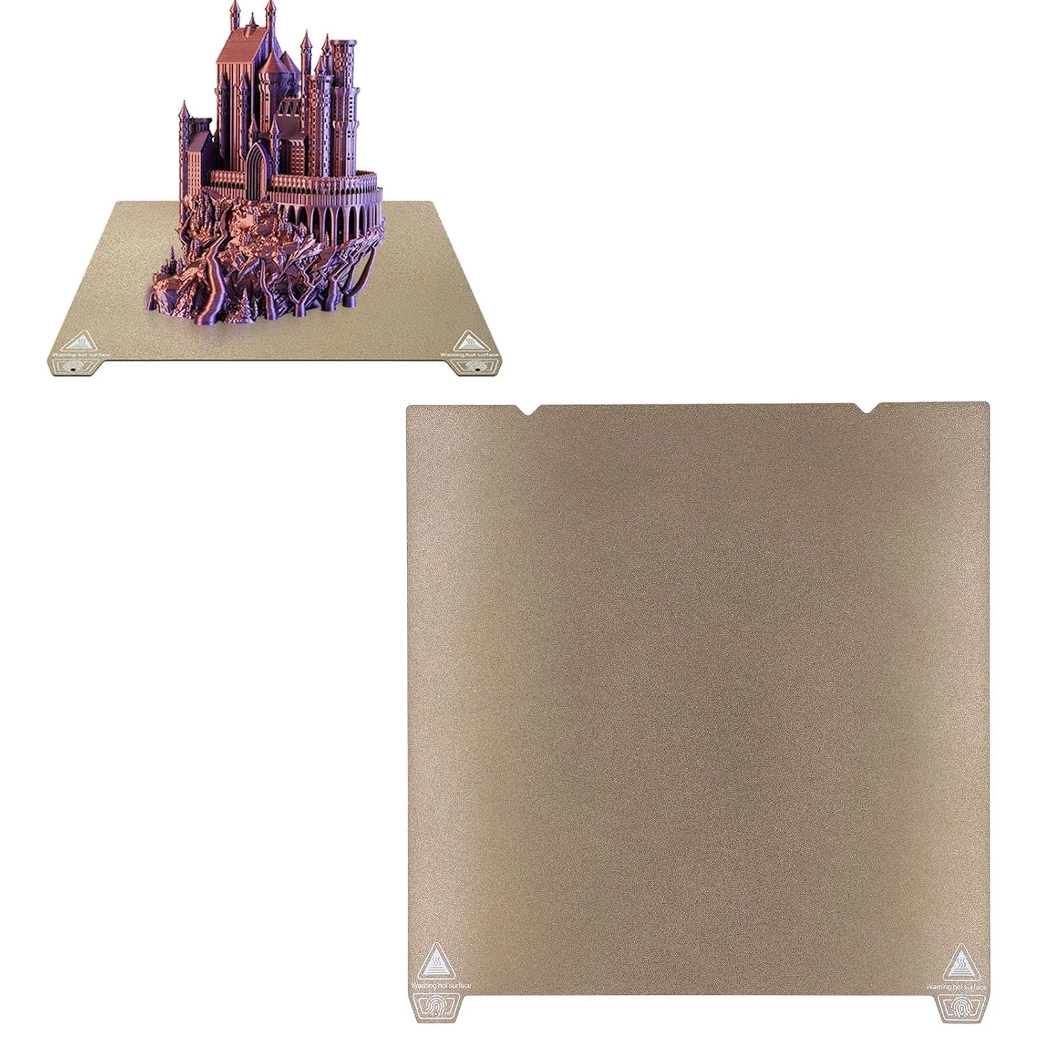 صفحه دو طرفه PEI پلتفرم پرینتر سه بعدی Respicefinem 310 X 315mm، چسبندگی قوی، ایده آل برای پرینتر سه بعدی K1 Maximum، امکان چاپ PLA TPU PETG، جدا سازی آسان و قوی