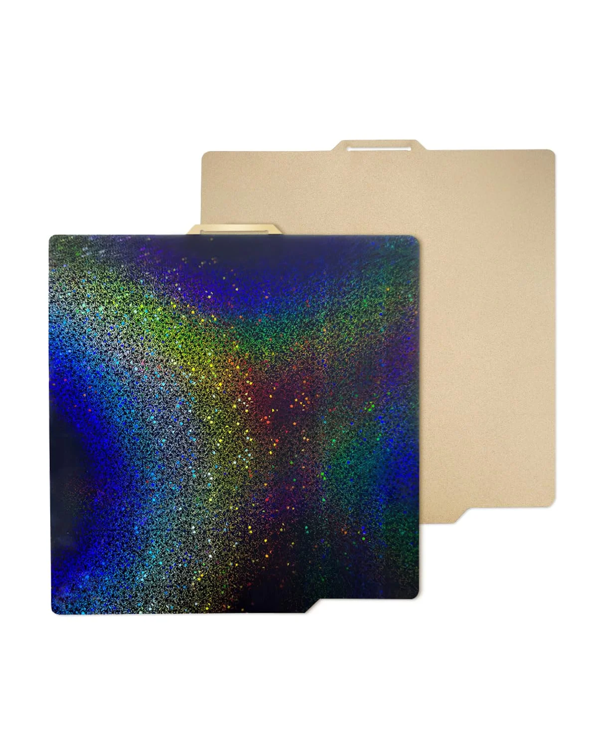 صفحه ساخت PEY PEI مناسب برای پرینترهای سه بعدی A1 X1 X1C X1E P1P P1S، صفحه ساخت PEI با بافت ستاره ای رنگارنگ و صاف PEY+، ورق PEI، 257x257 میلی متر