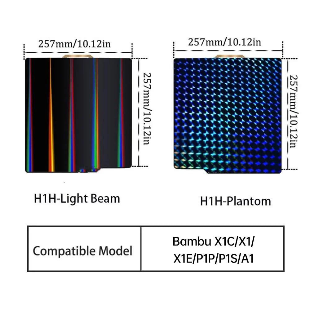 صفحه ساخت دو طرفه، صفحه ساخت پلتفرم پرینتر سه بعدی، صفحه ساخت انعطاف پذیر، فولاد فنری، برای پلتفرم پرینترهای سه بعدی انعطاف پذیر، پلتفرم قابل جابجایی 257 x 257 میلی متر (2)