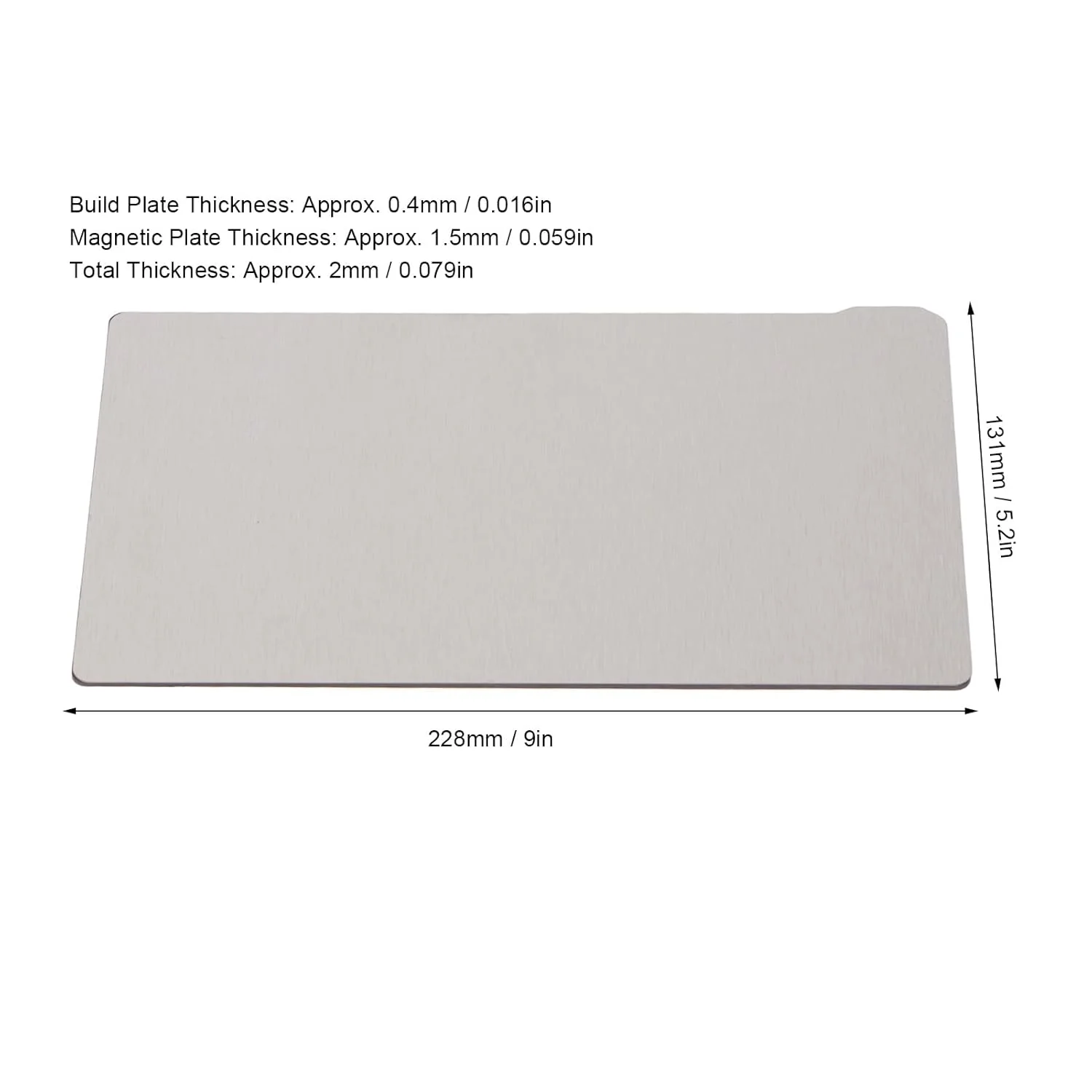 صفحه ساخت پرینتر سه بعدی، ورق فولادی با ضخامت LCD و پایه مغناطیسی برای انواع فوتون مونو m7 و m7 پرو