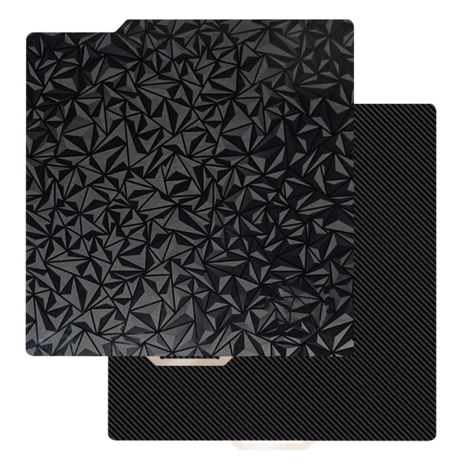 صفحه ساخت دو طرفه PEO PET پرینتر سه بعدی برای Bambu Lab X1C/X1/X1E/P1P/P1S/A1، صفحه ساخت Bambu Labs، صفحه فولادی فنری صاف PEO+ فیبر کربن PET الماسی 257x257mm پلتفرم پرینتر سه بعدی