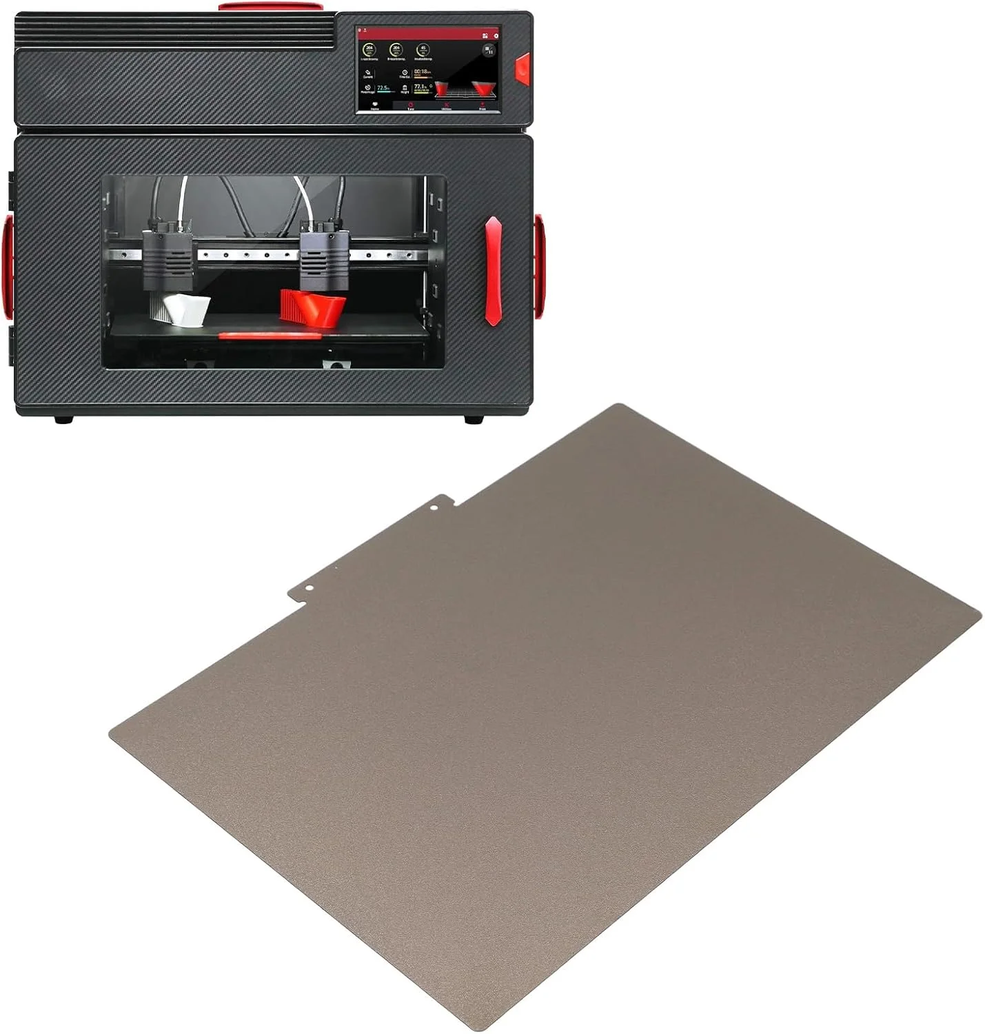 صفحه ساخت پرینتر سه بعدی با پوشش پودری PEI دو طرفه با بافت مات، 254x368 میلی متر، مناسب برای Raise3d E2 با کاربرد گسترده