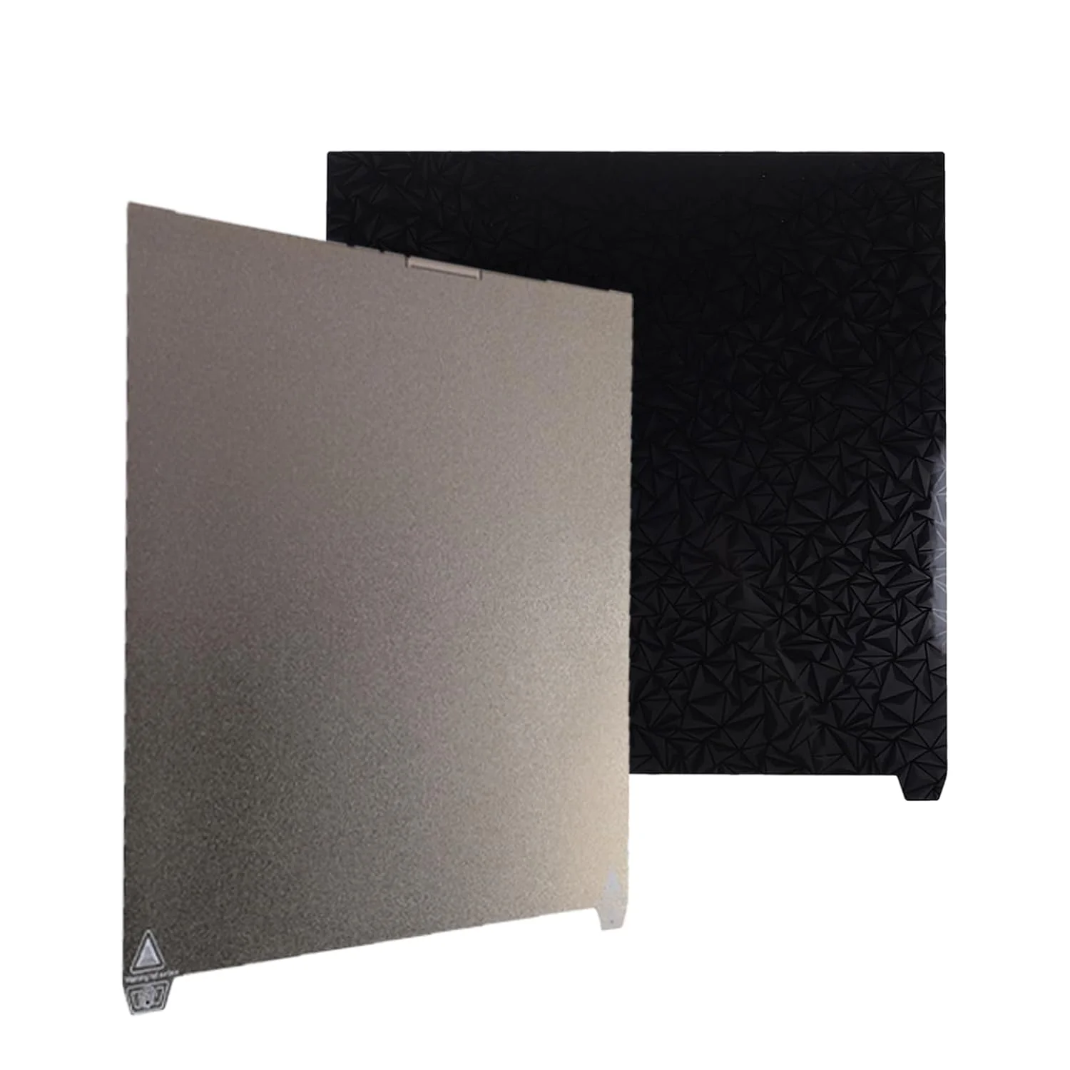 صفحه ساخت پرینتر سه بعدی برای K2 Plus سایز 370x370mm، صفحه ساخت فولاد فنری با بافت PEI + PEO صاف، لوازم جانبی پرینتر سه بعدی بستر گرم شونده انعطاف پذیر دو طرفه